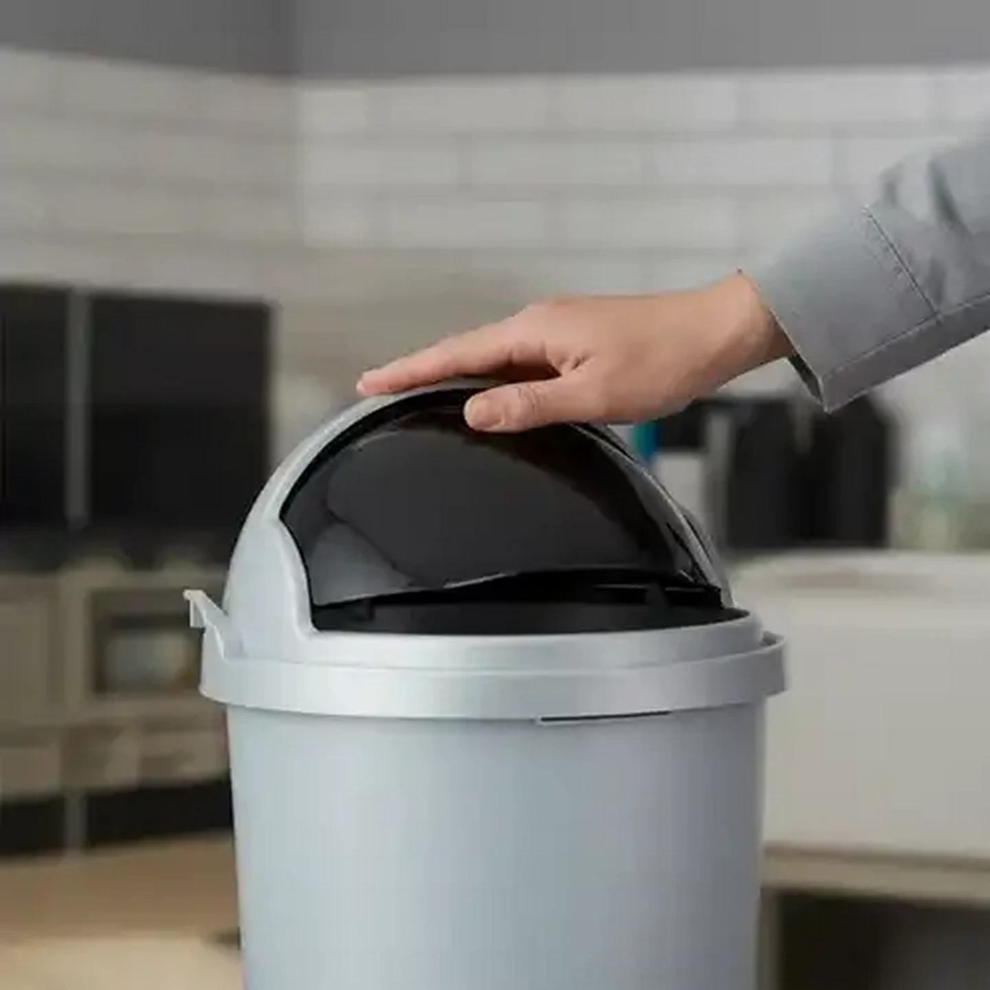 Image of Alplas Plastics Grey Plastic Dustbin 25L