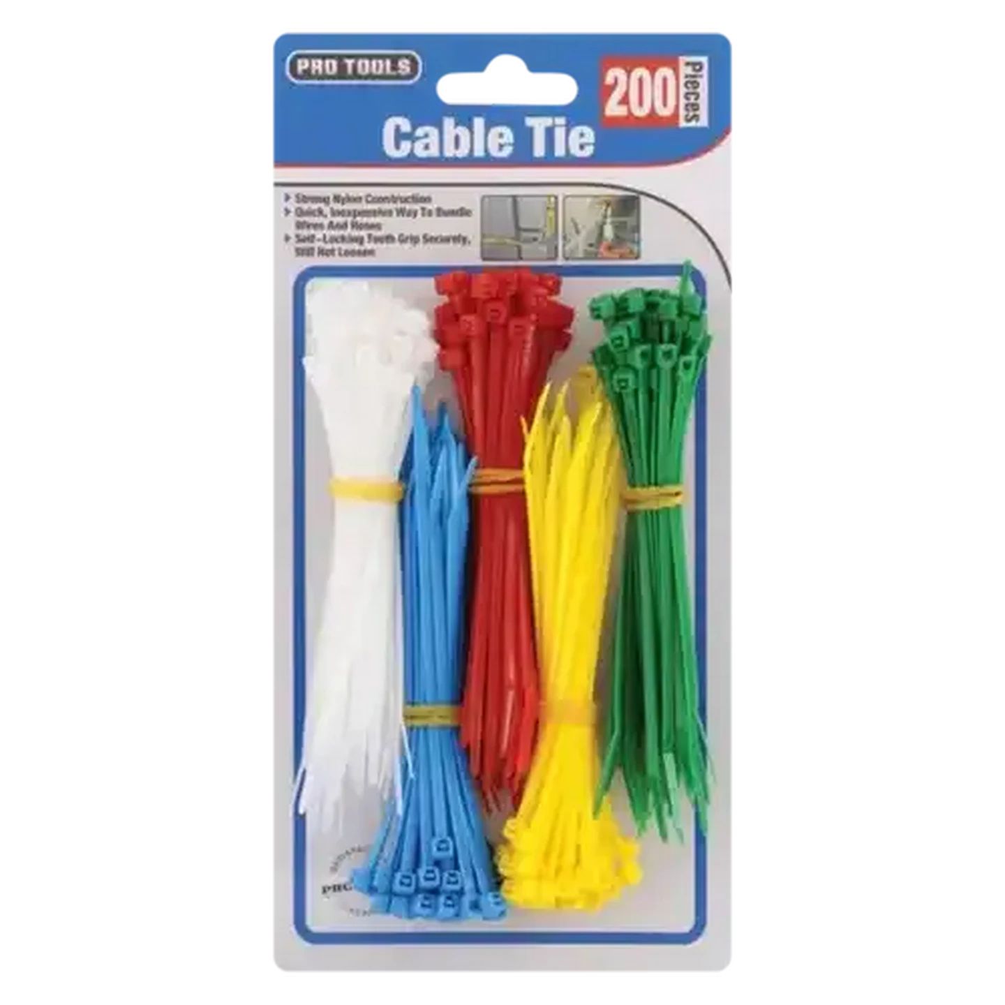 Image of Pro Tools Cable Ties Set 200 Piece