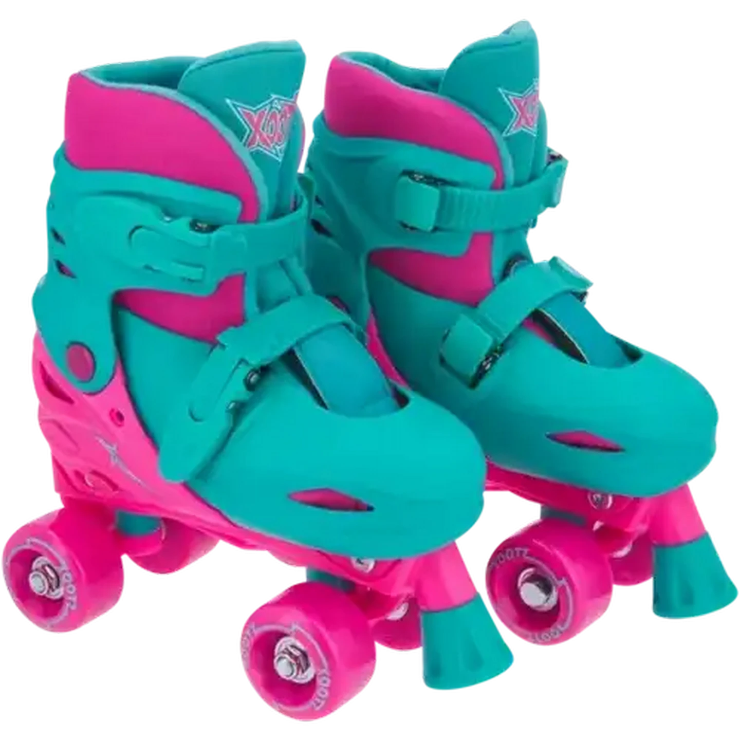 Checkers Sixty60 | Xootz Pink & Blue Quad Skates Size 9-12