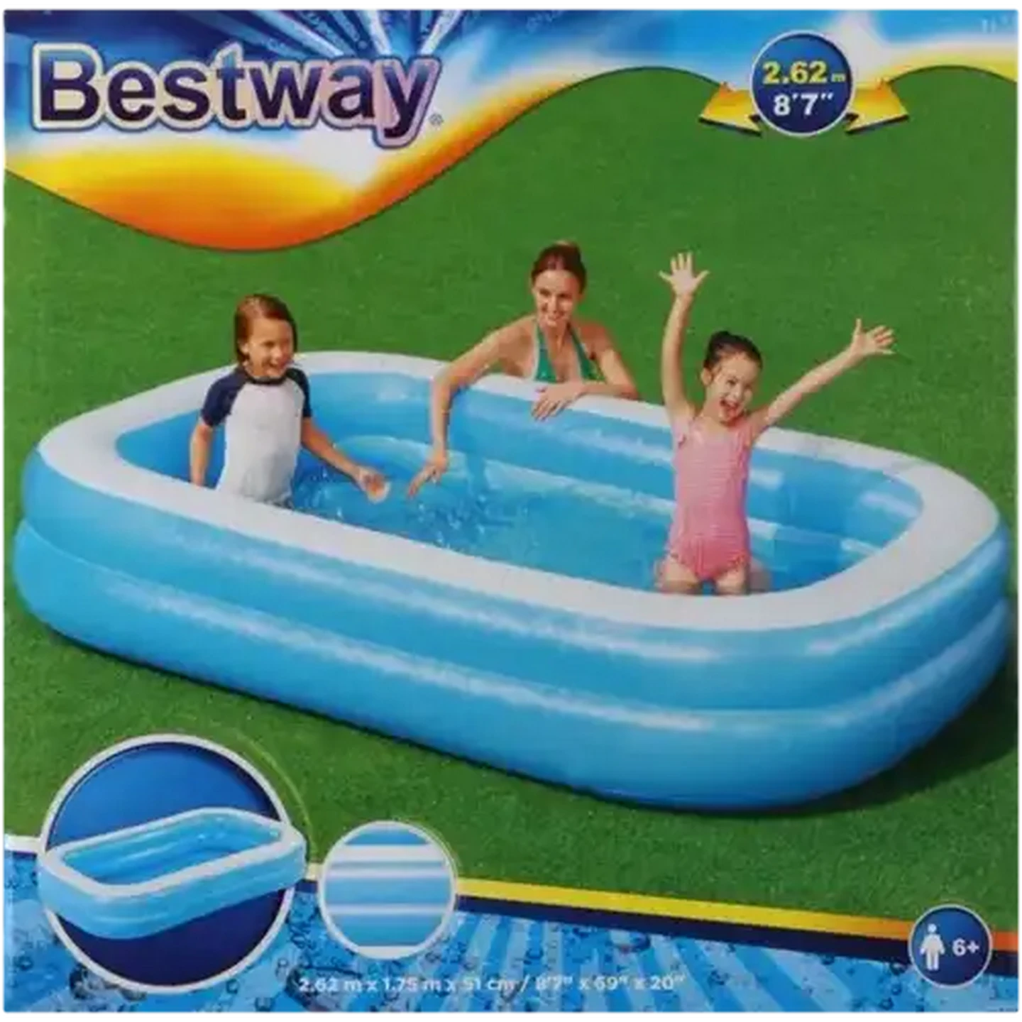 Image of Bestway Rectangular Pool 262 x 175 x 51cm
