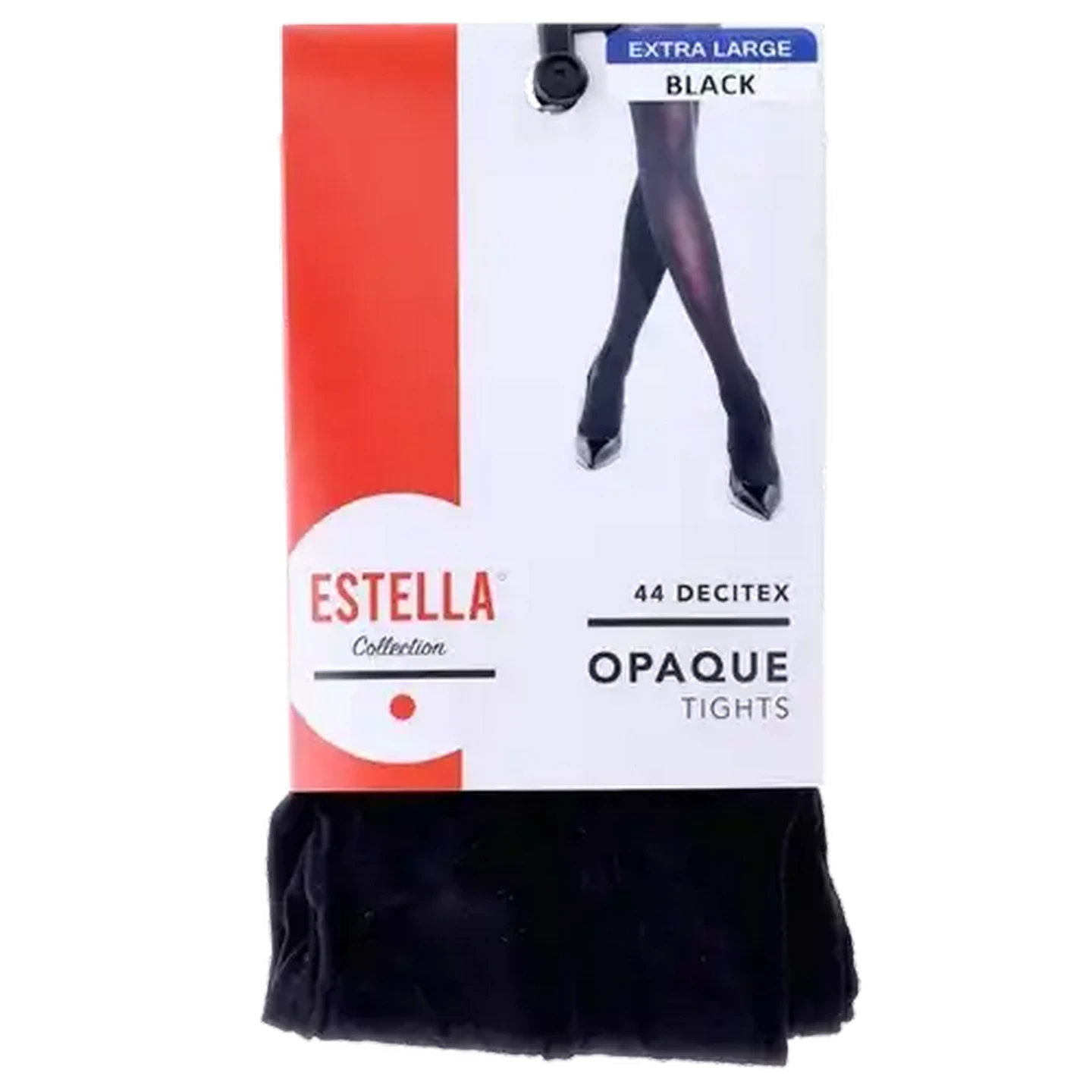 Image of Estella Extra Large Black Opaque Tights