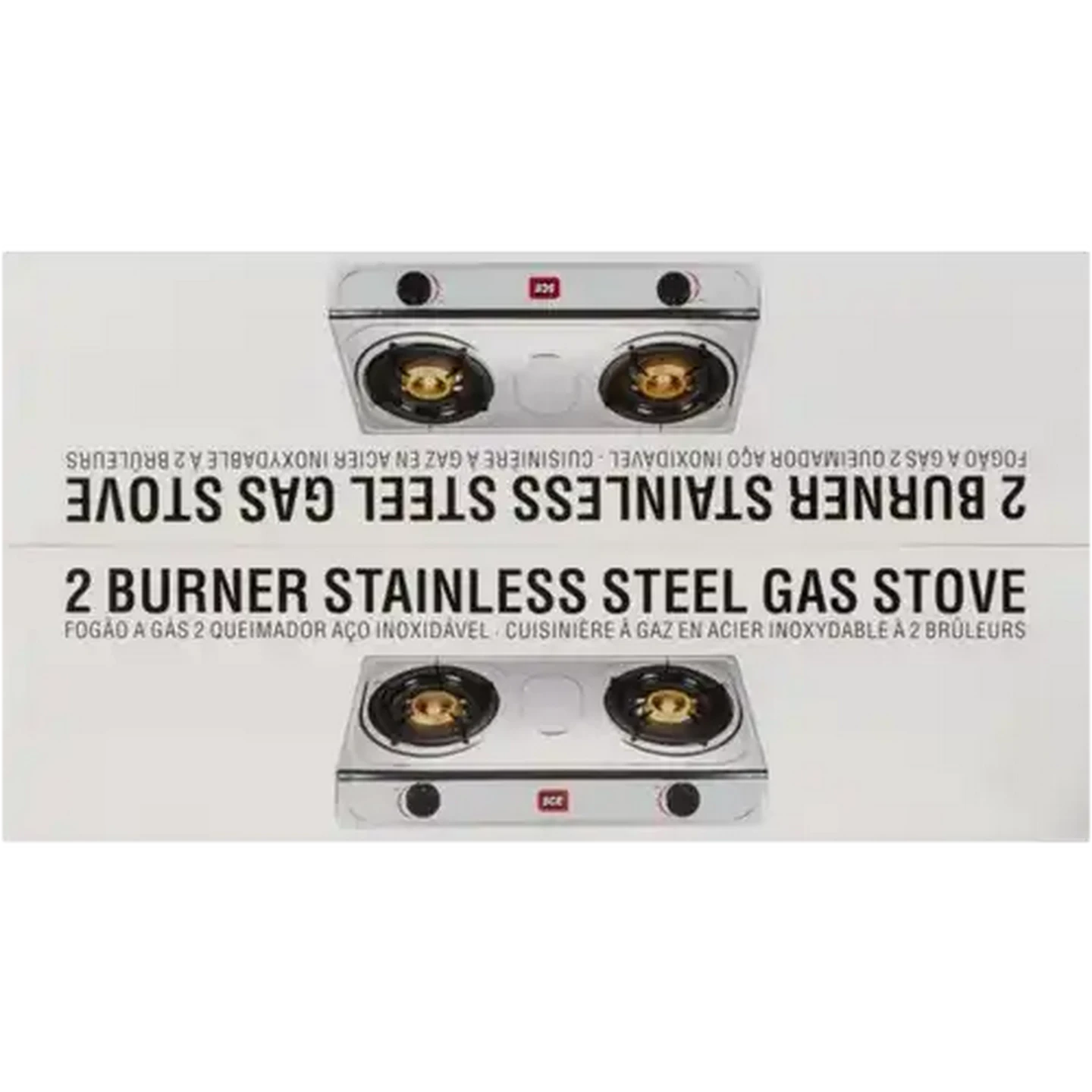 Image of SCE 2 Burner Stainless Steel Gas Stove 720 x 385 x 96mm