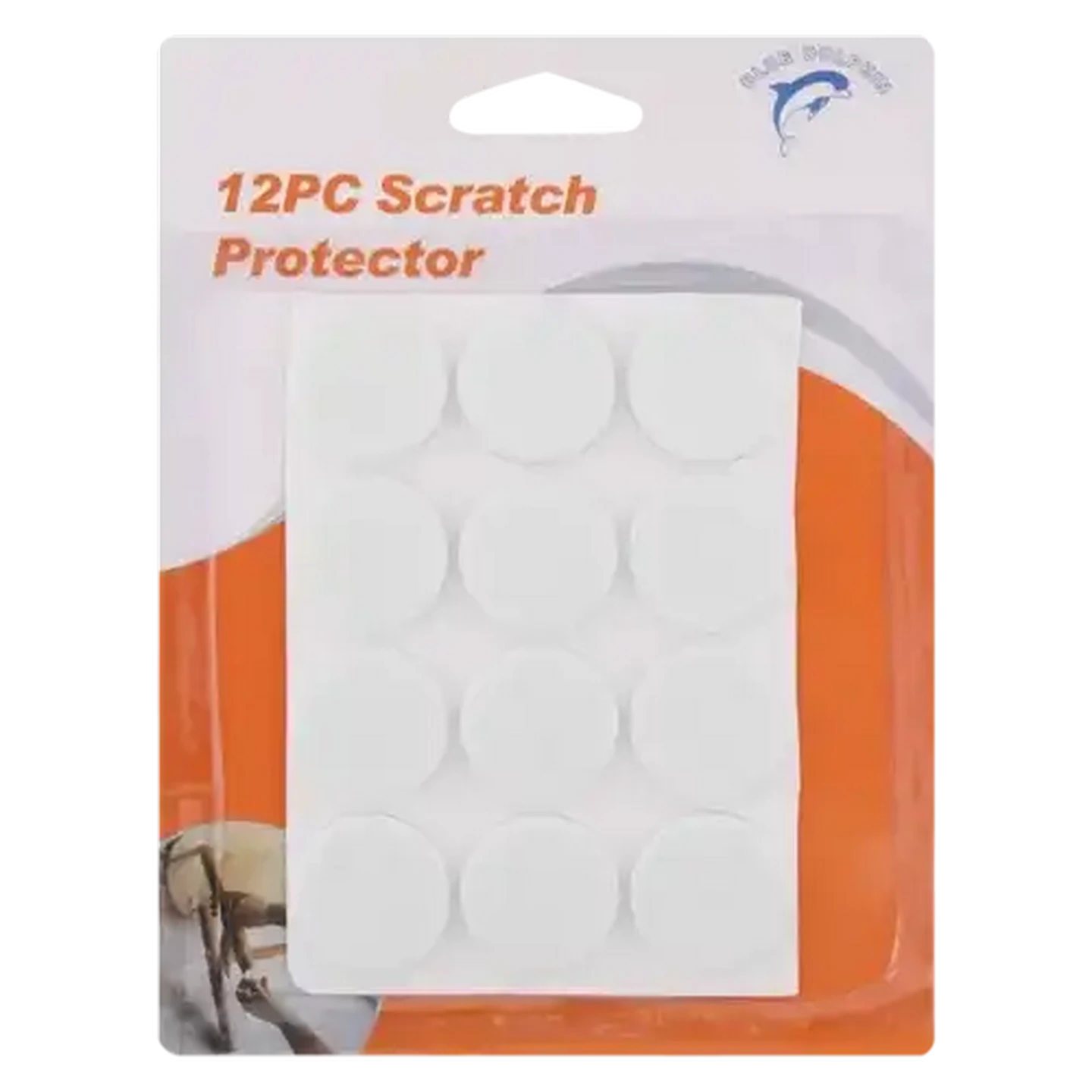 Image of Blue Dolphin Felt Scratch Protectors 12 Piece