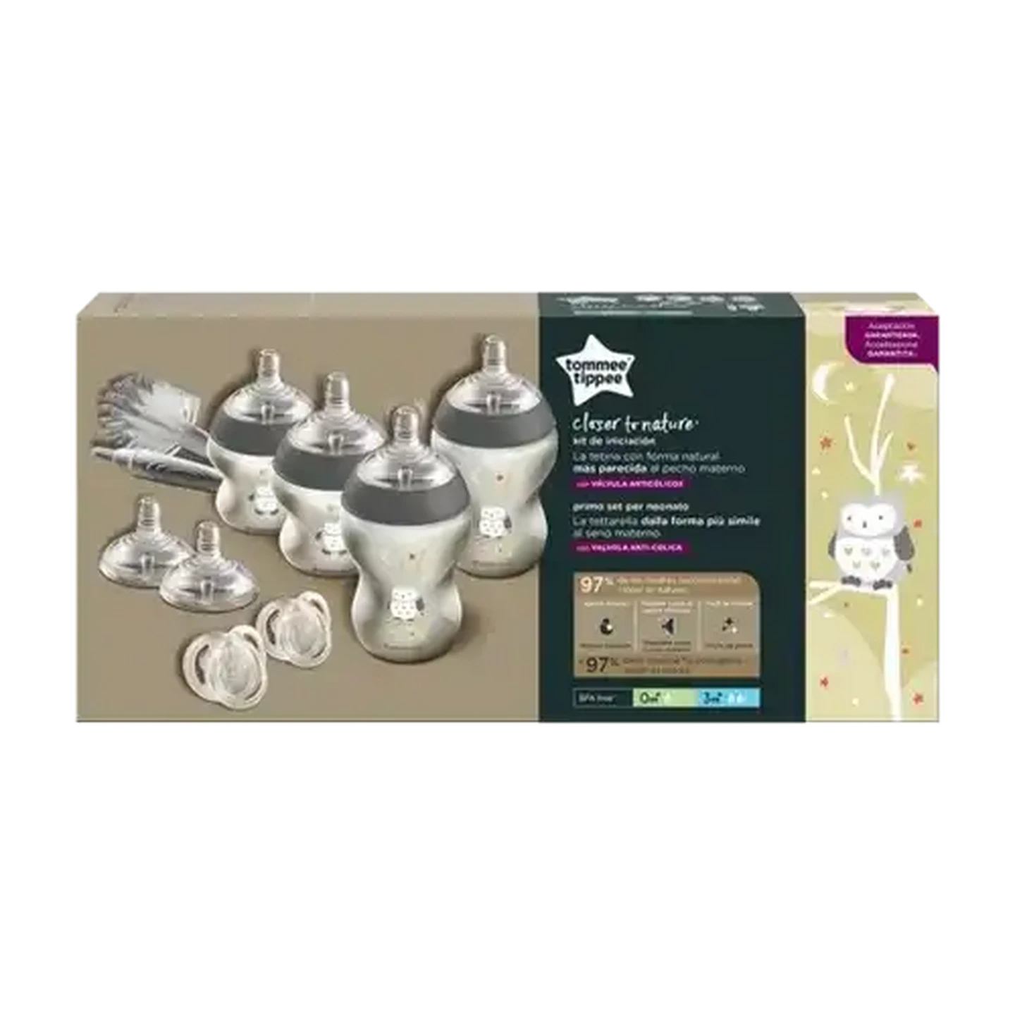 Image of Tommee Tippee Natural Start Self Sterilising Newborn Starter Kit Boy (Design May Vary)