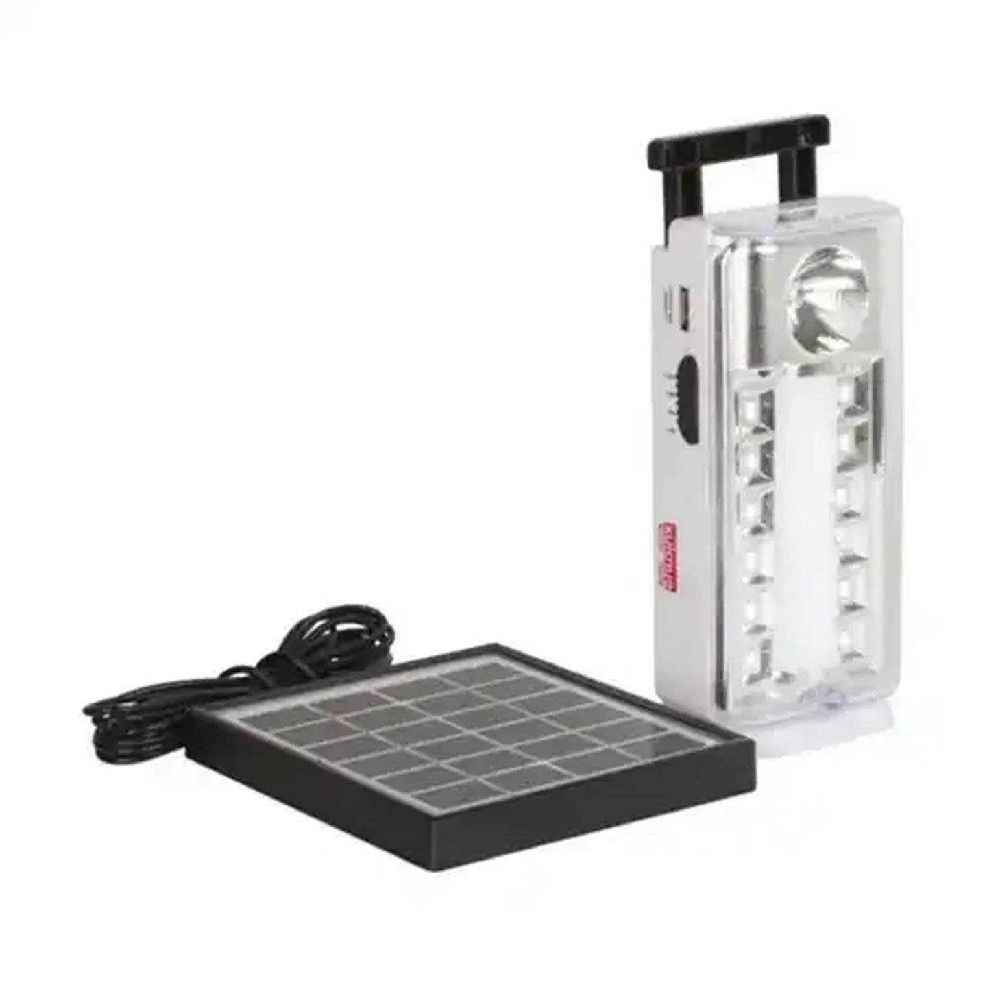 Image of Eurolux FS297W White Rechargeable LED Emergency Light With Solar Panel 5W