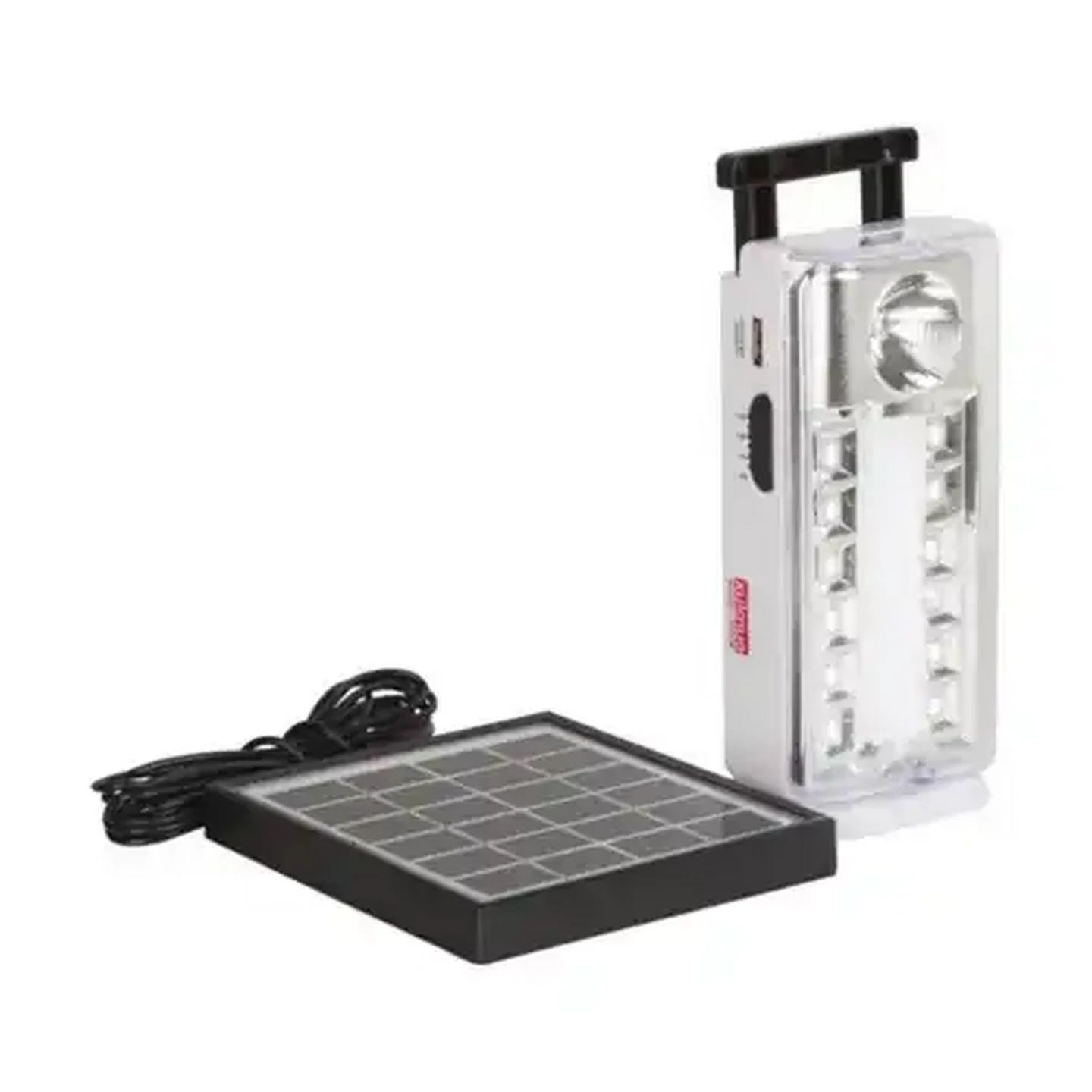 Image of Eurolux FS297W White Rechargeable LED Emergency Light With Solar Panel 5W