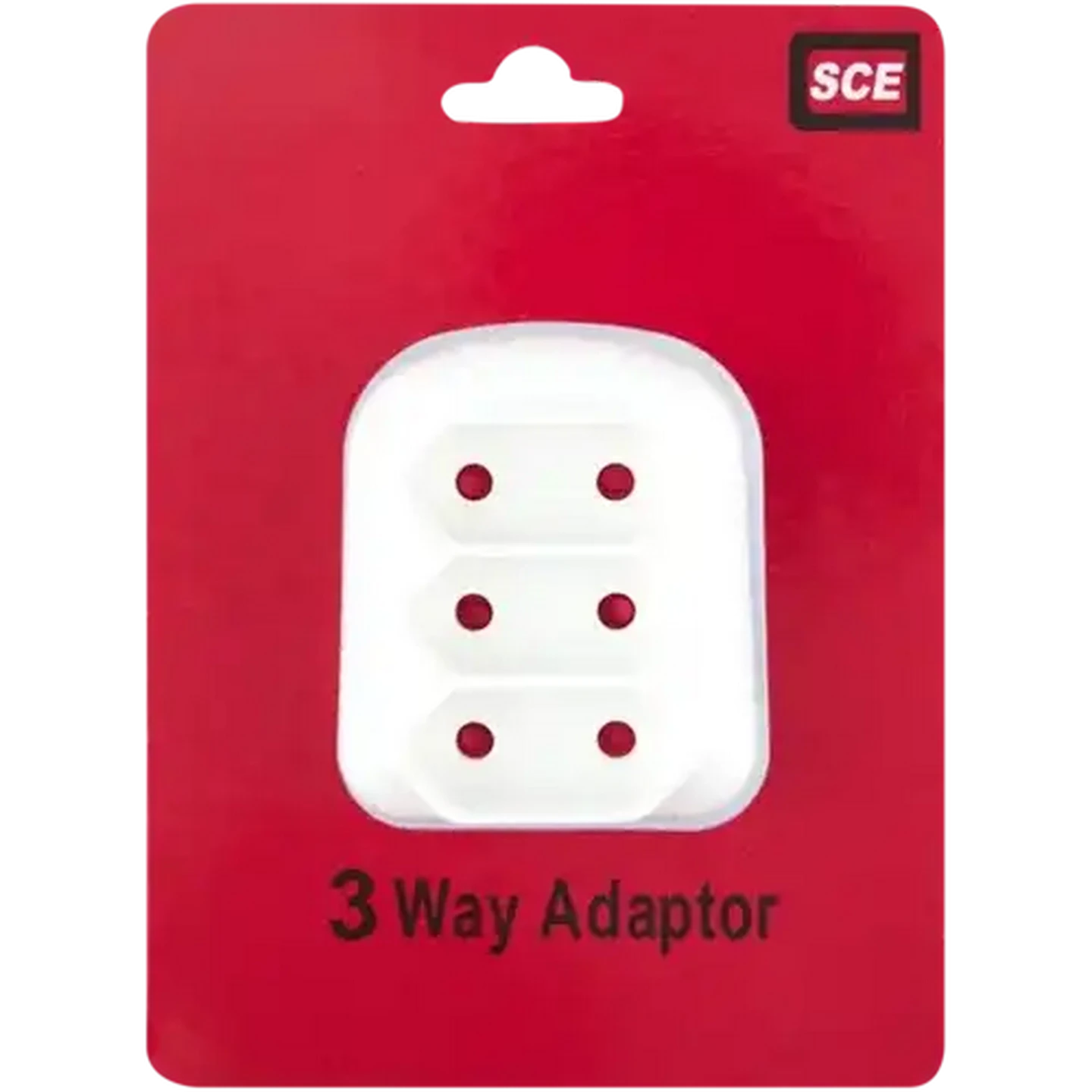 Image of SCE White 3 Way Euro Adaptor 16A