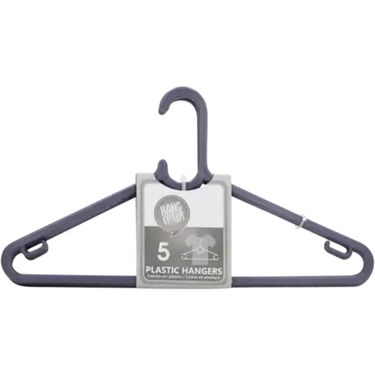 Image of Hang It Up! Grey Hangers 5-Pack