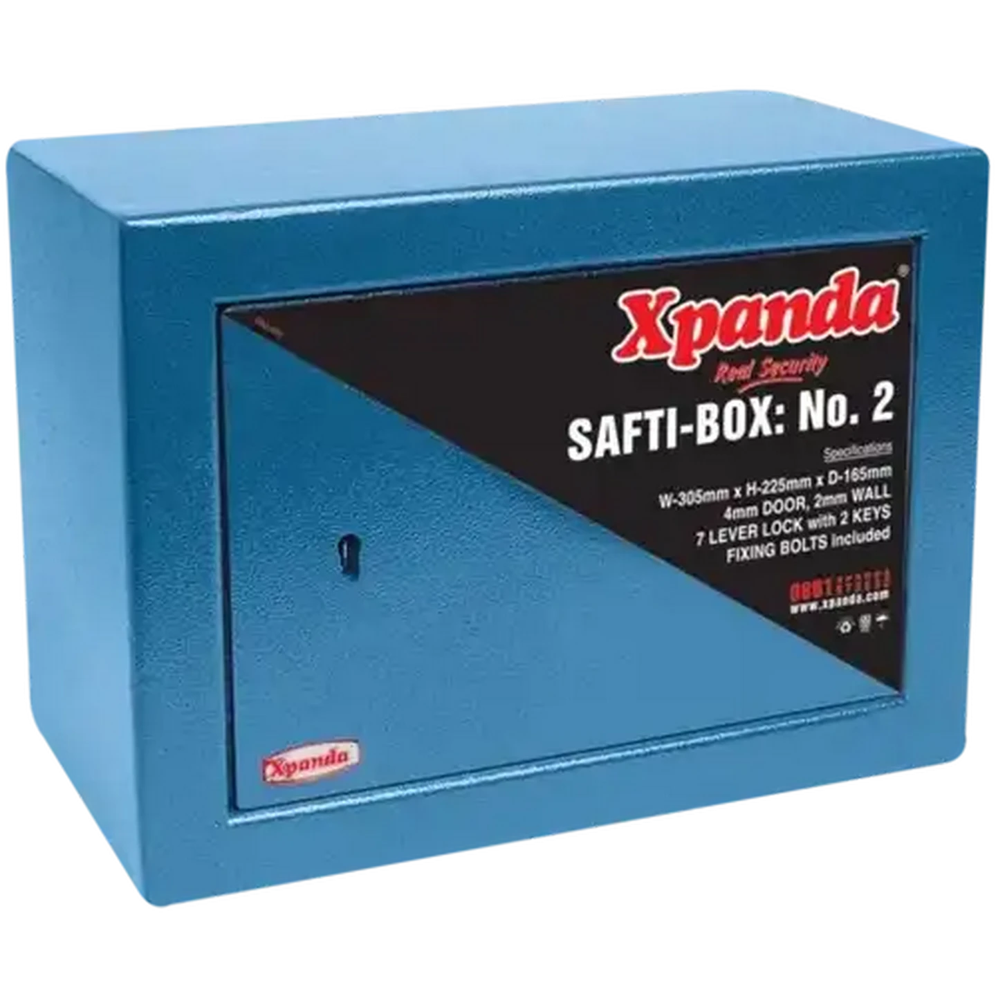 Image of Xpanda Blue Safti-Box No.2 Safe 305 x 255 x 165mm