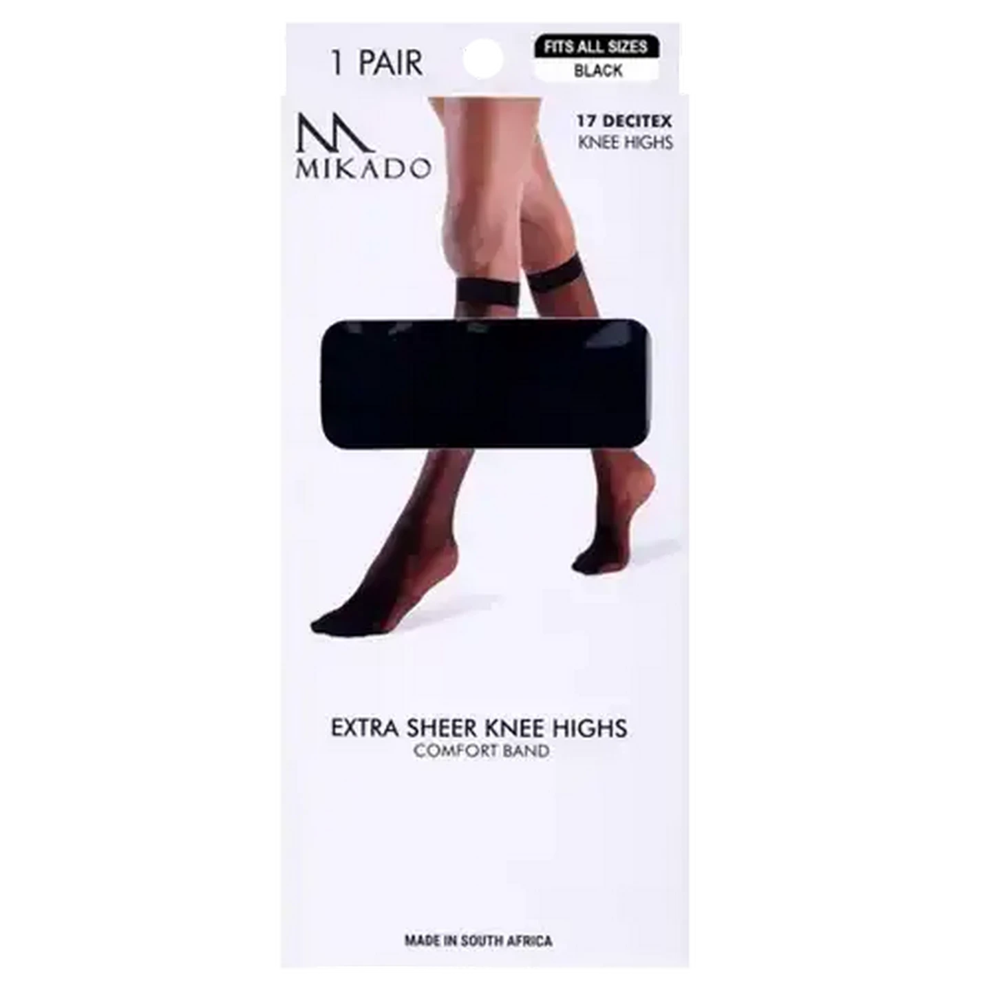 Image of Mikado Black Extra Sheer Knee Highs