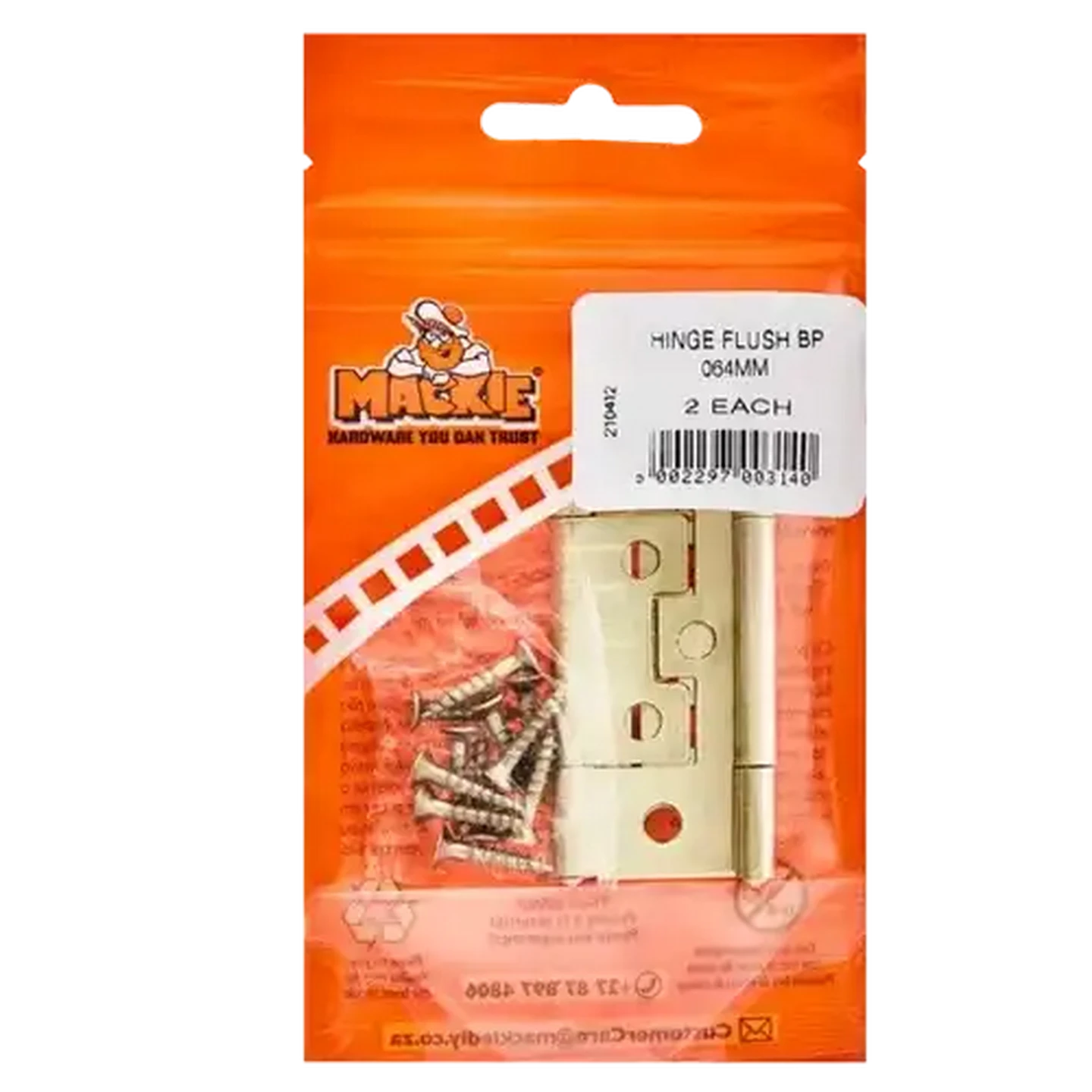 Image of Mackie Flush Hinge 64mm