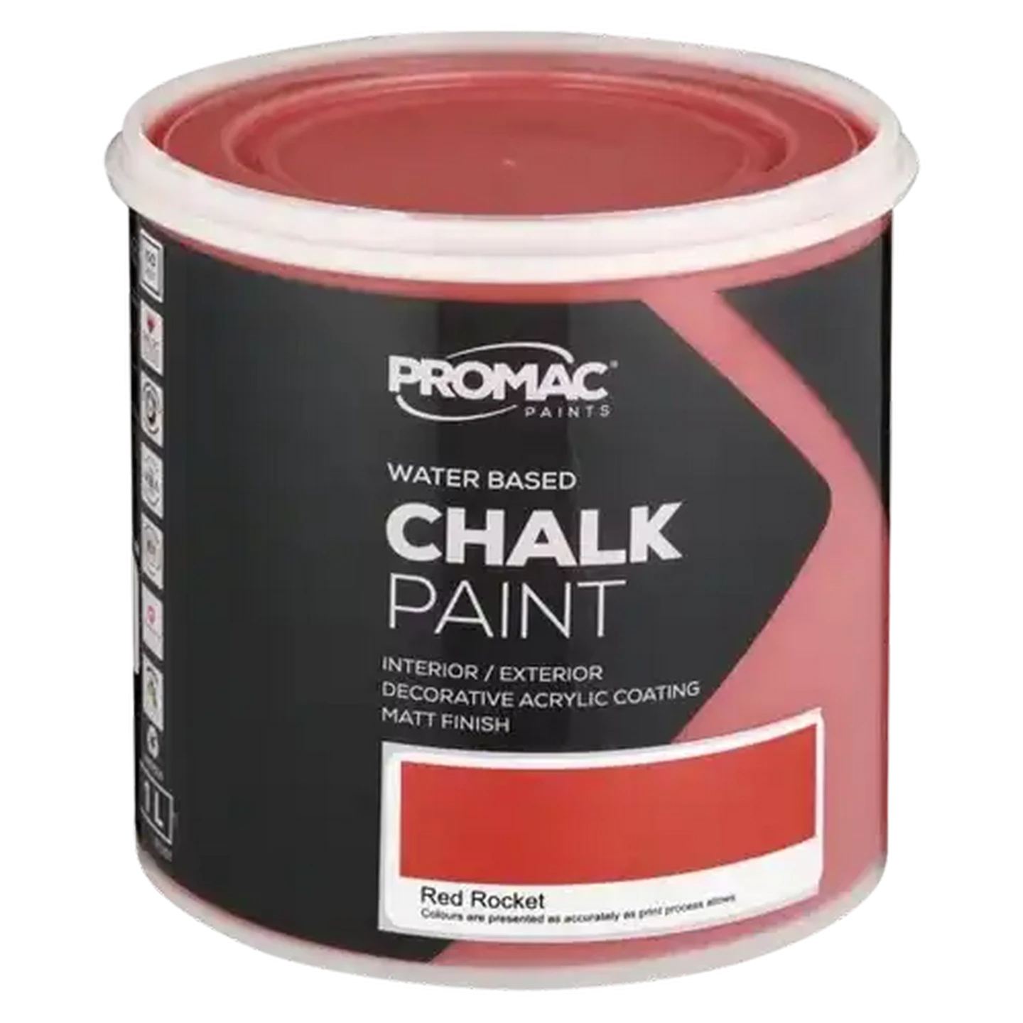 Image of Promac Paints Chalk Walls Red Rocket Paint 1L