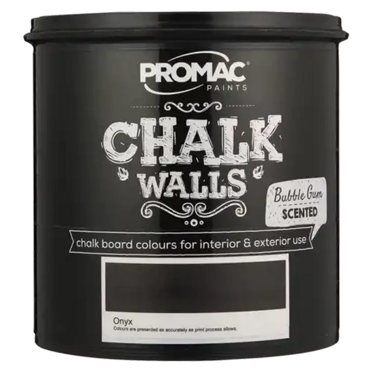 Image of Promac Paints Chalk Walls Onyx Bubble Gum Scented Paint 1L