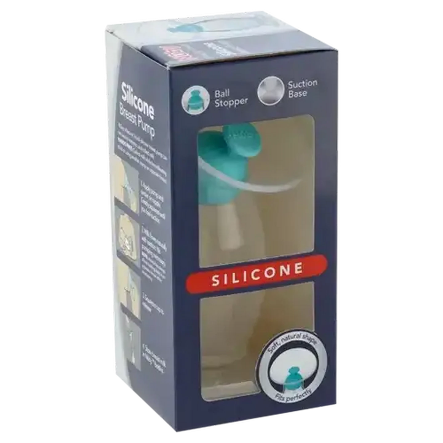 Image of Nûby Clear Silicone Breast Pump