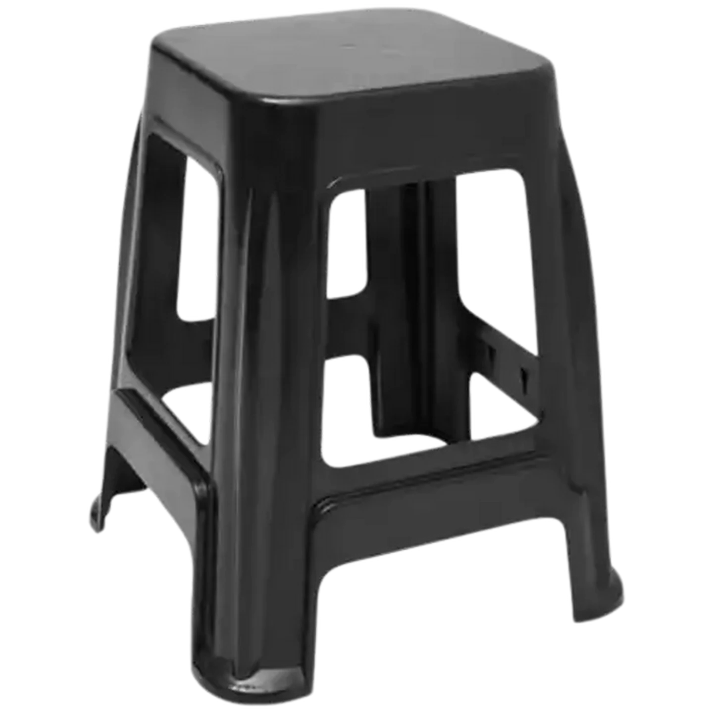 Image of Big Jim Black Plastic Stool 46cm