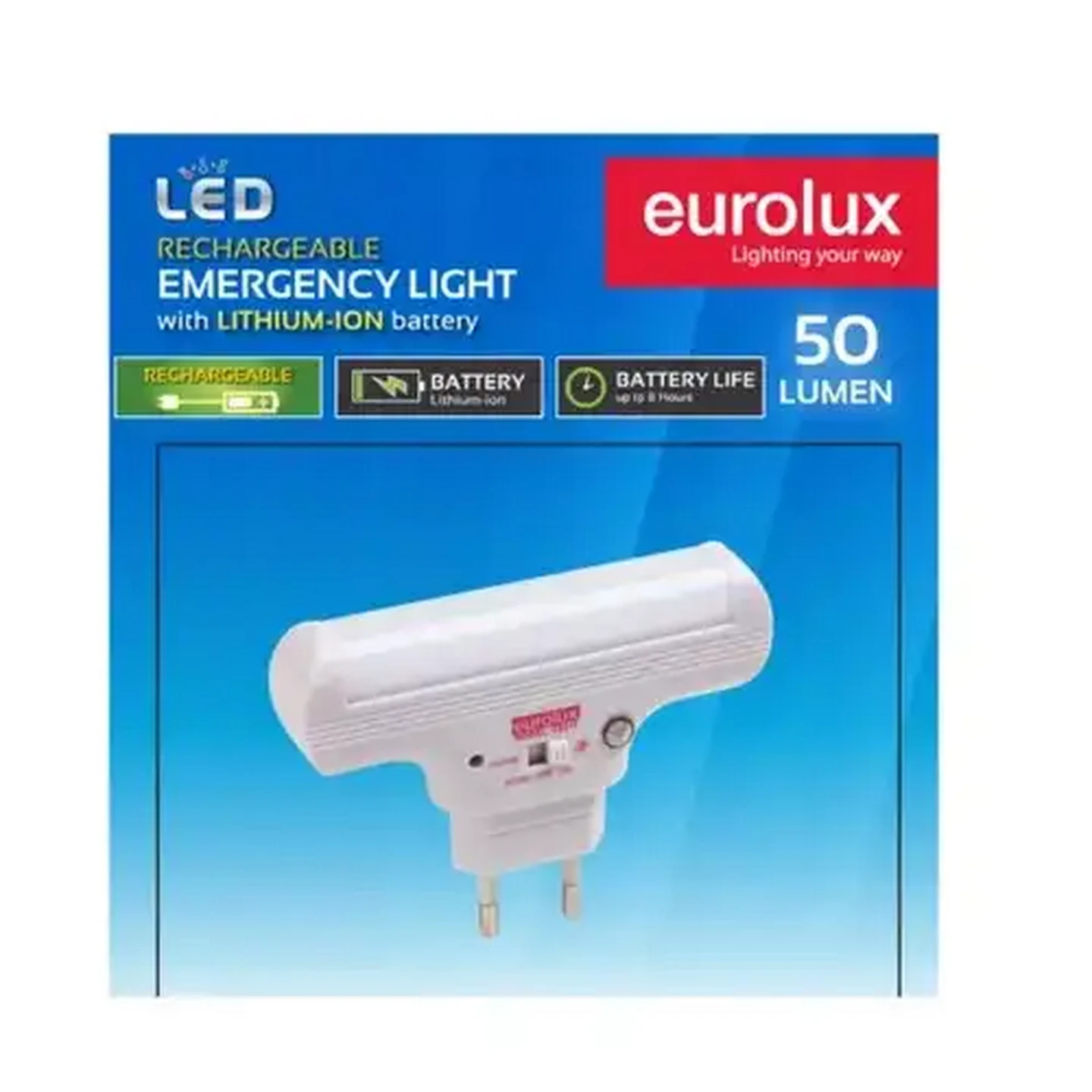 Image of Eurolux FS211 Rechargeable LED SA Wall Socket Lamp 6W