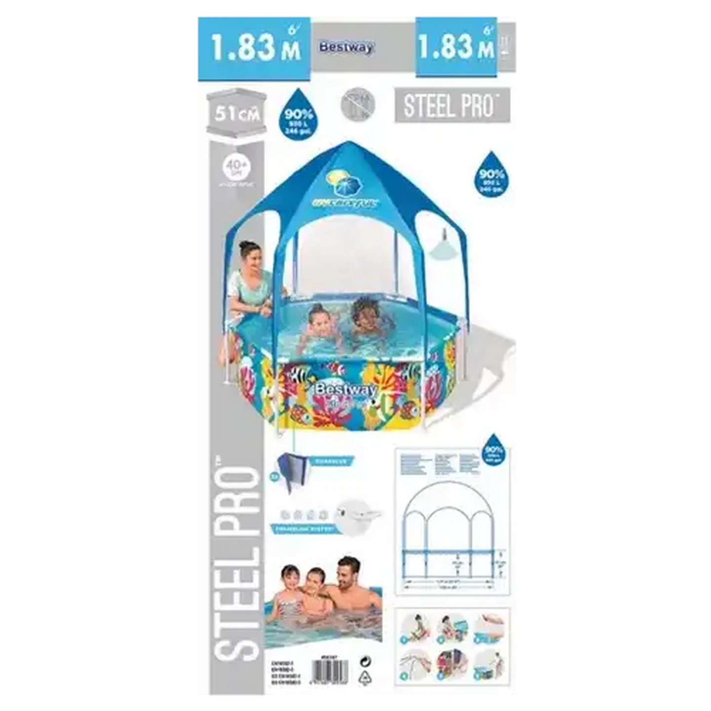 Image of Bestway Steel Pro Pool Play 183x51cm