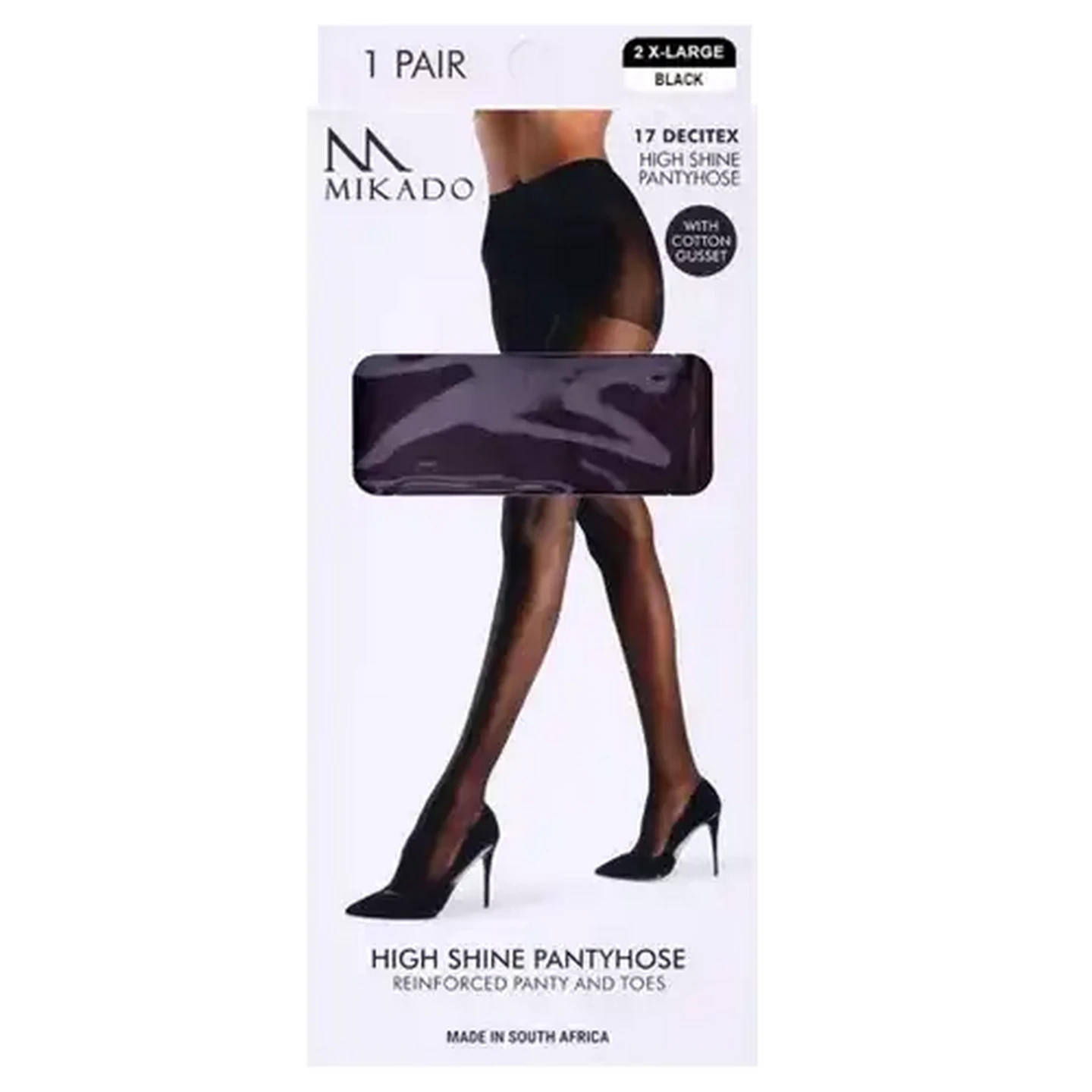 Image of Mikado Extra Extra Large Blackmail High Shine Pantyhose