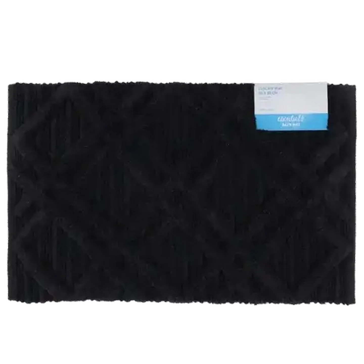 Image of Essentials Black Bath Mat 50 x 80cm