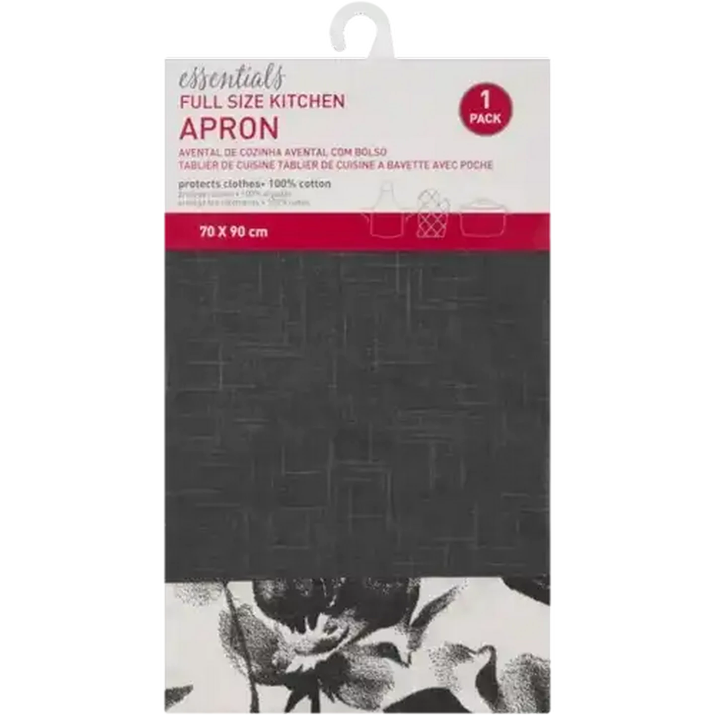 Image of Essentials Floral Kitchen Apron Full Size