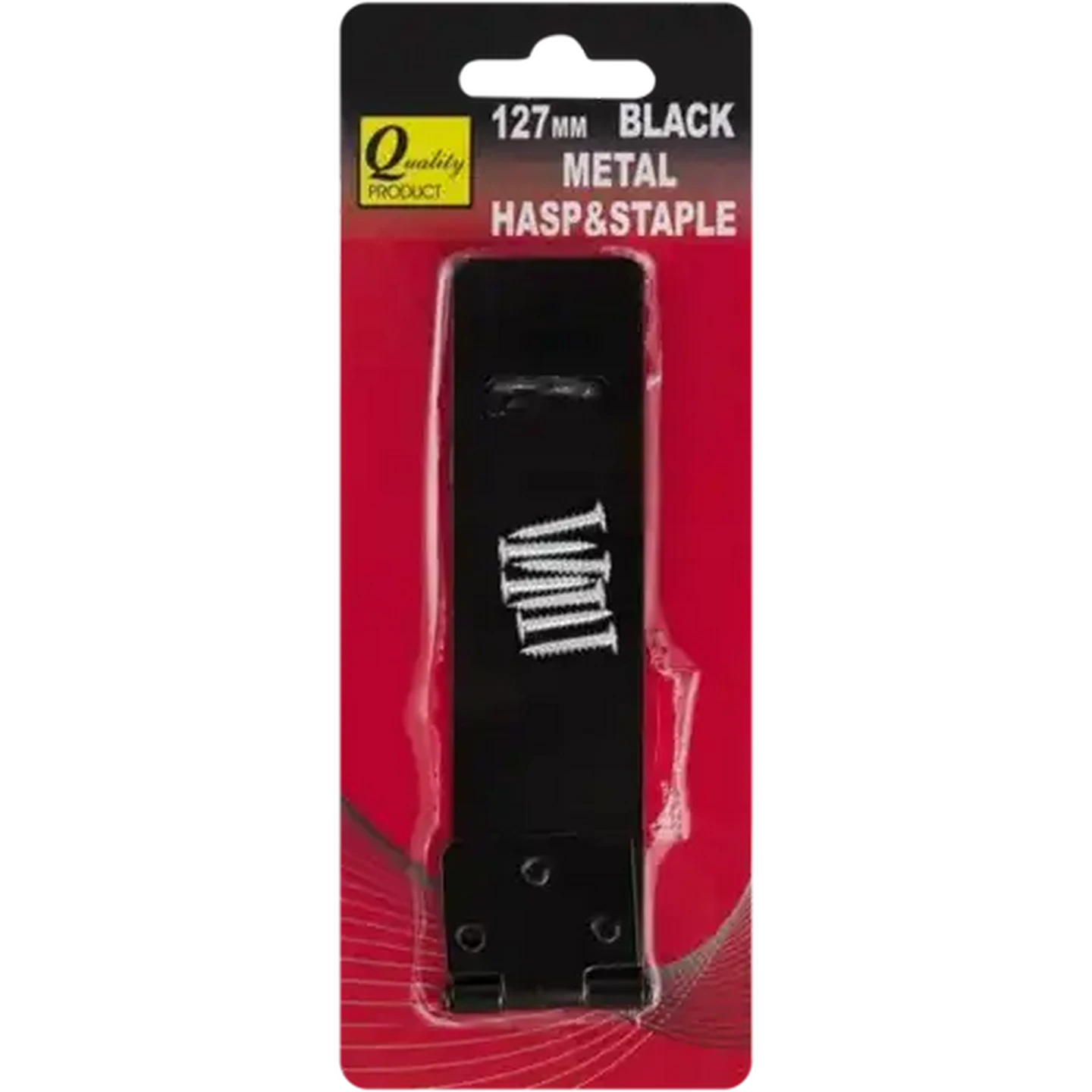 Image of Quality Black Metal Hasp & Staple 127mm