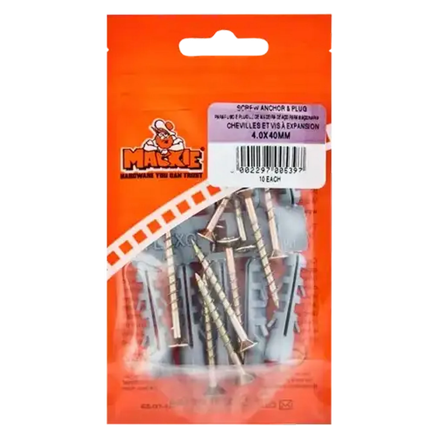 Image of Mackie Screw & Plug 4.0 x 40mm 10-Pack