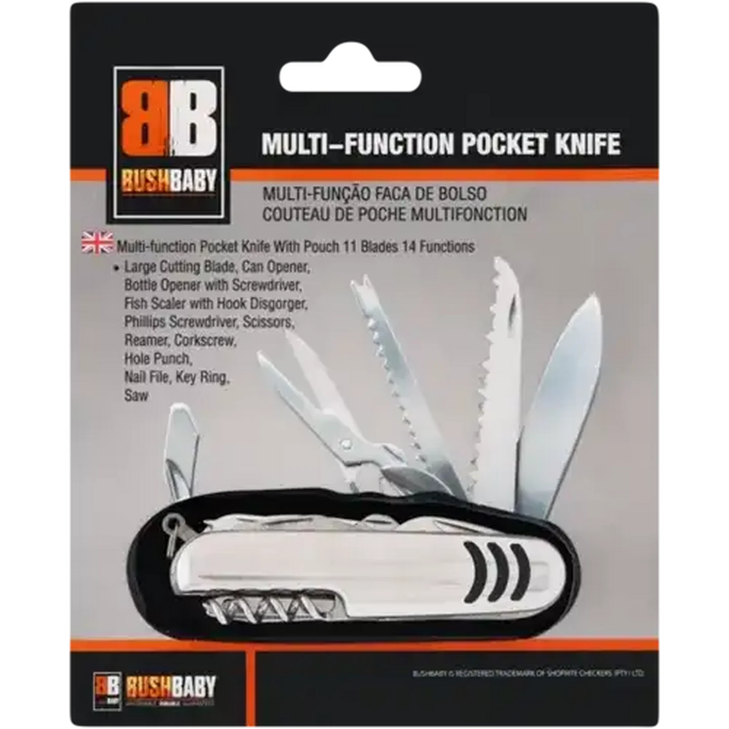 Checkers Sixty60 | Bush Baby Silver Multifunction Pocket Knife & Pouch