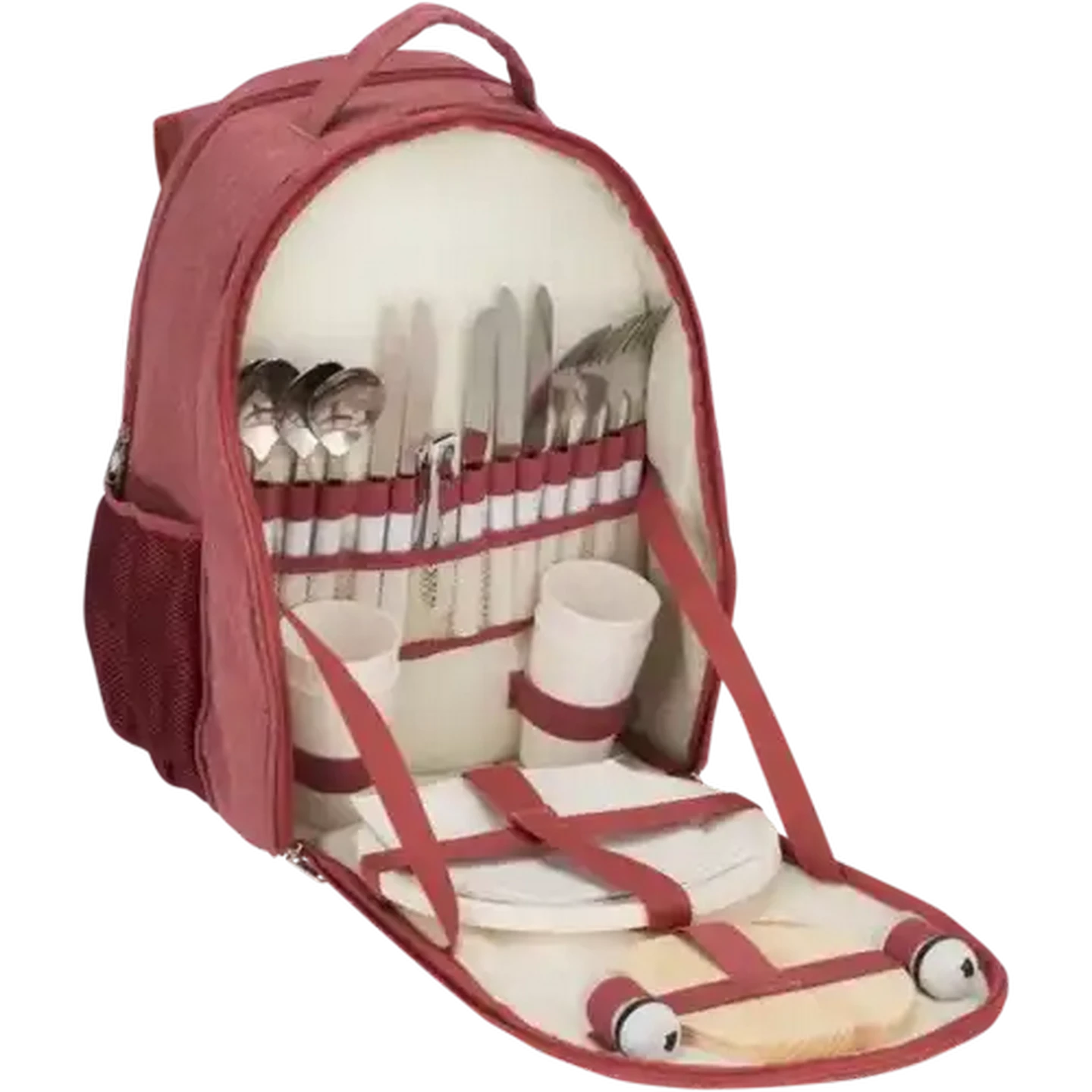 Image of Bush Baby 4 Person Picnic Backpack Set (Colour May Vary)