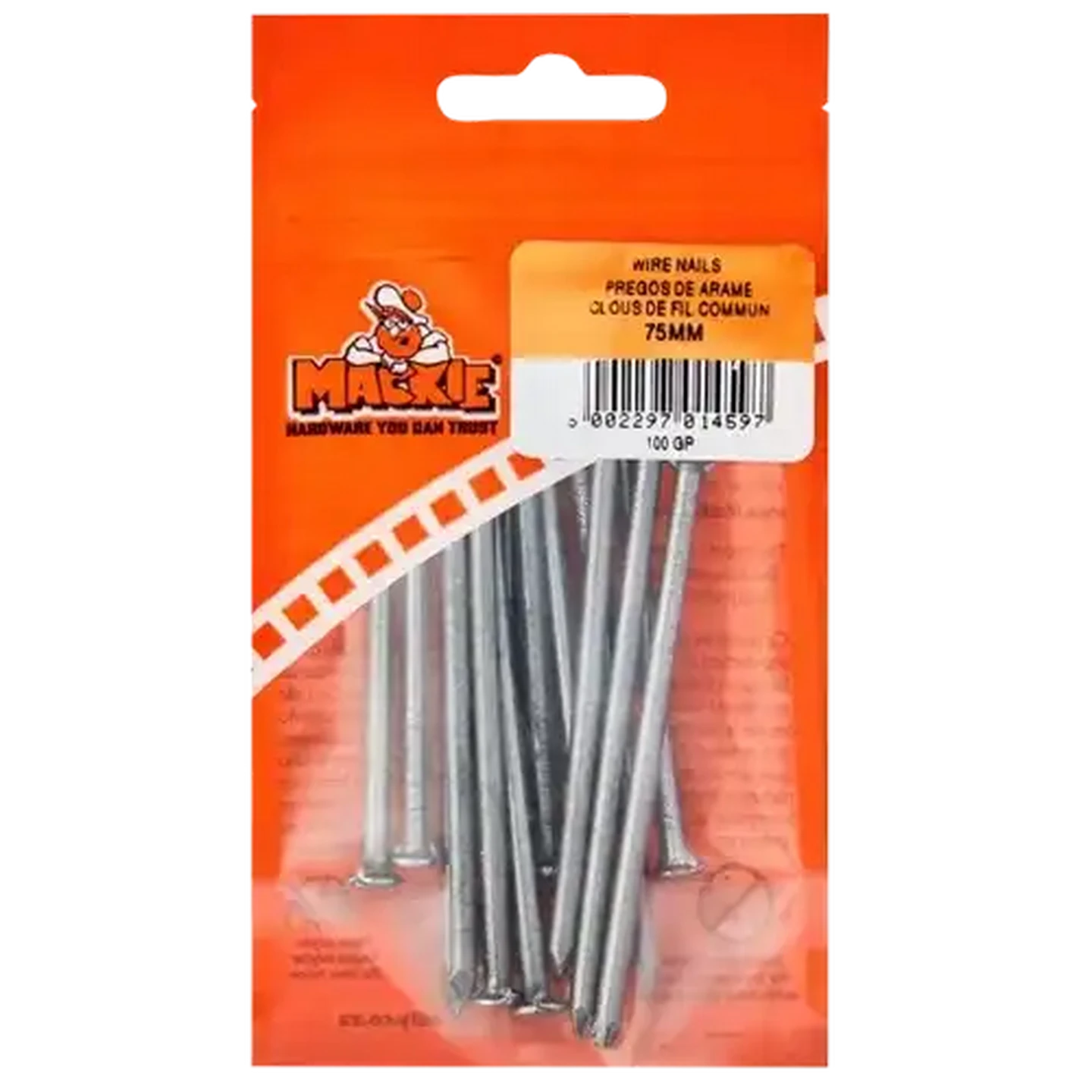 Image of Mackie Wire Nail 75mm 100g