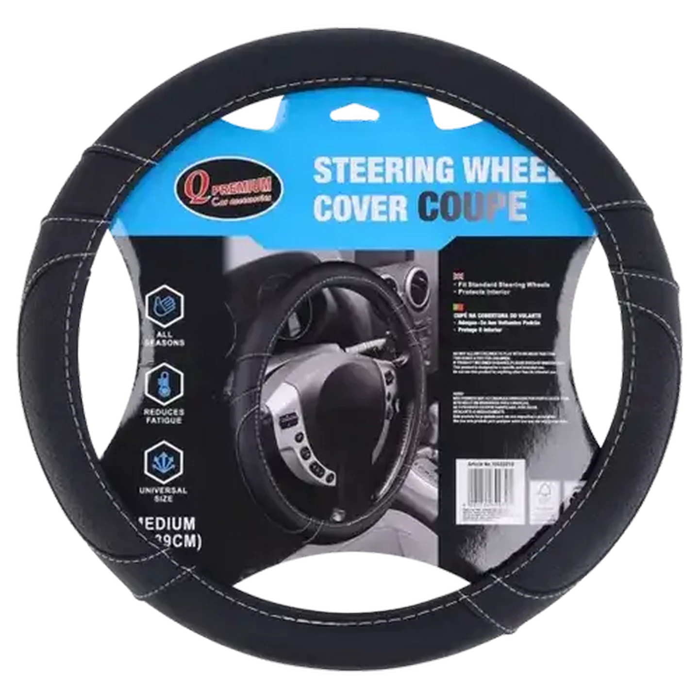Image of Q Premium Coupe Steering Wheel Cover 39cm