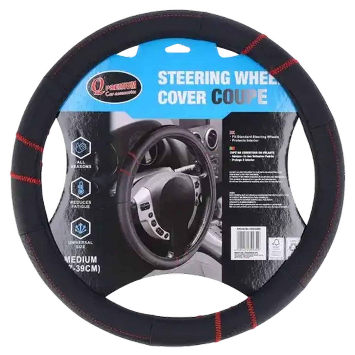 Image of Q Premium Coupe Steering Wheel Cover 39cm