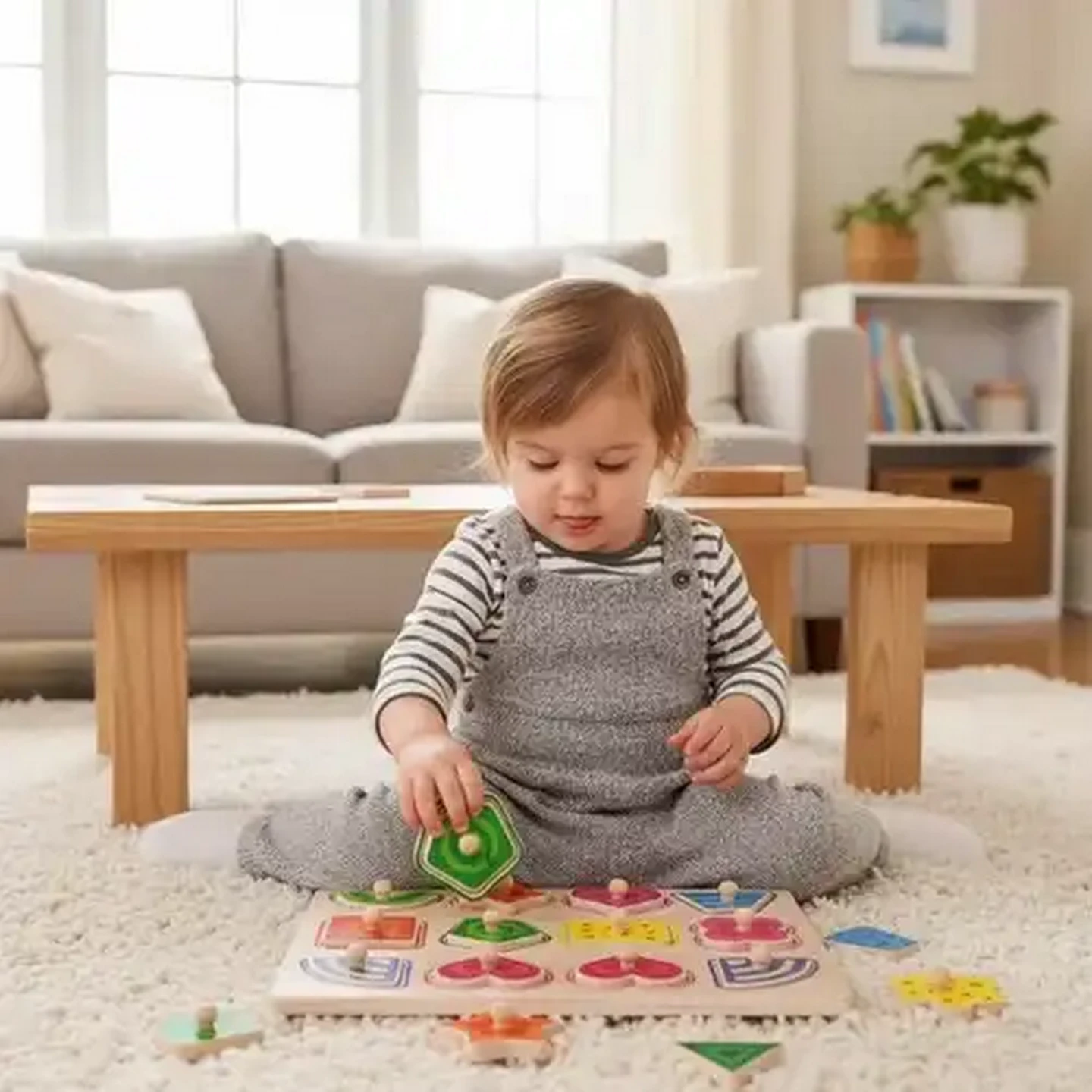 Checkers Sixty60 | Jolly Tots Wooden Shape Puzzle 12 Piece 18 Months +