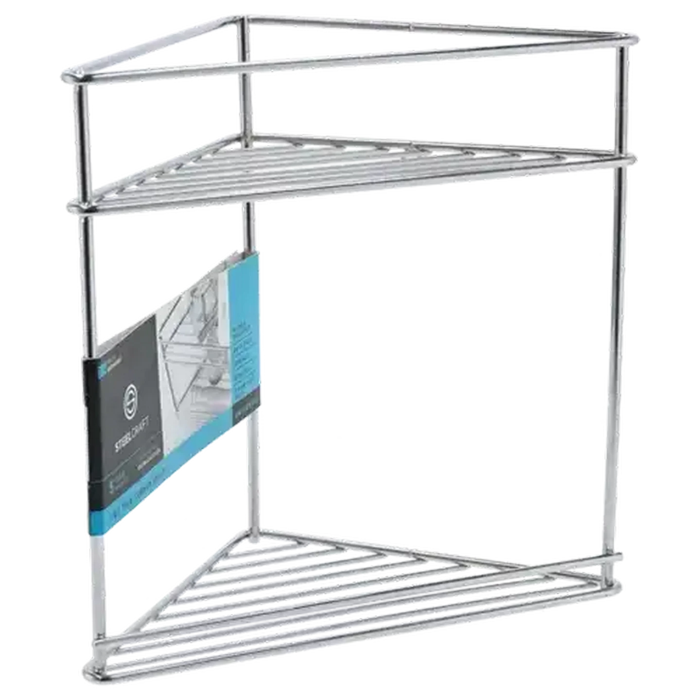 Image of Steelcraft Universal Two Tier Stainless Steel Corner Shelf