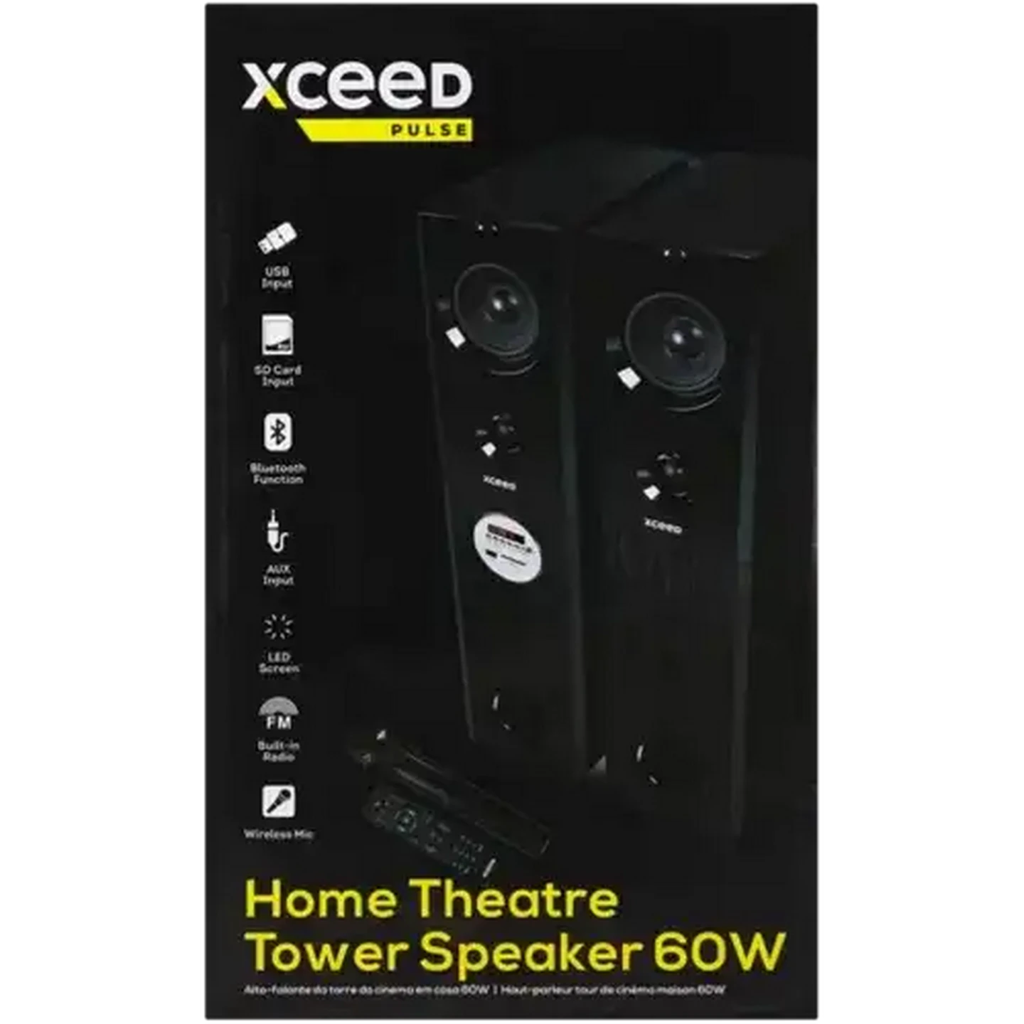Image of Xceed Pulse Home Theatre Tower Speakers 2 x 30W