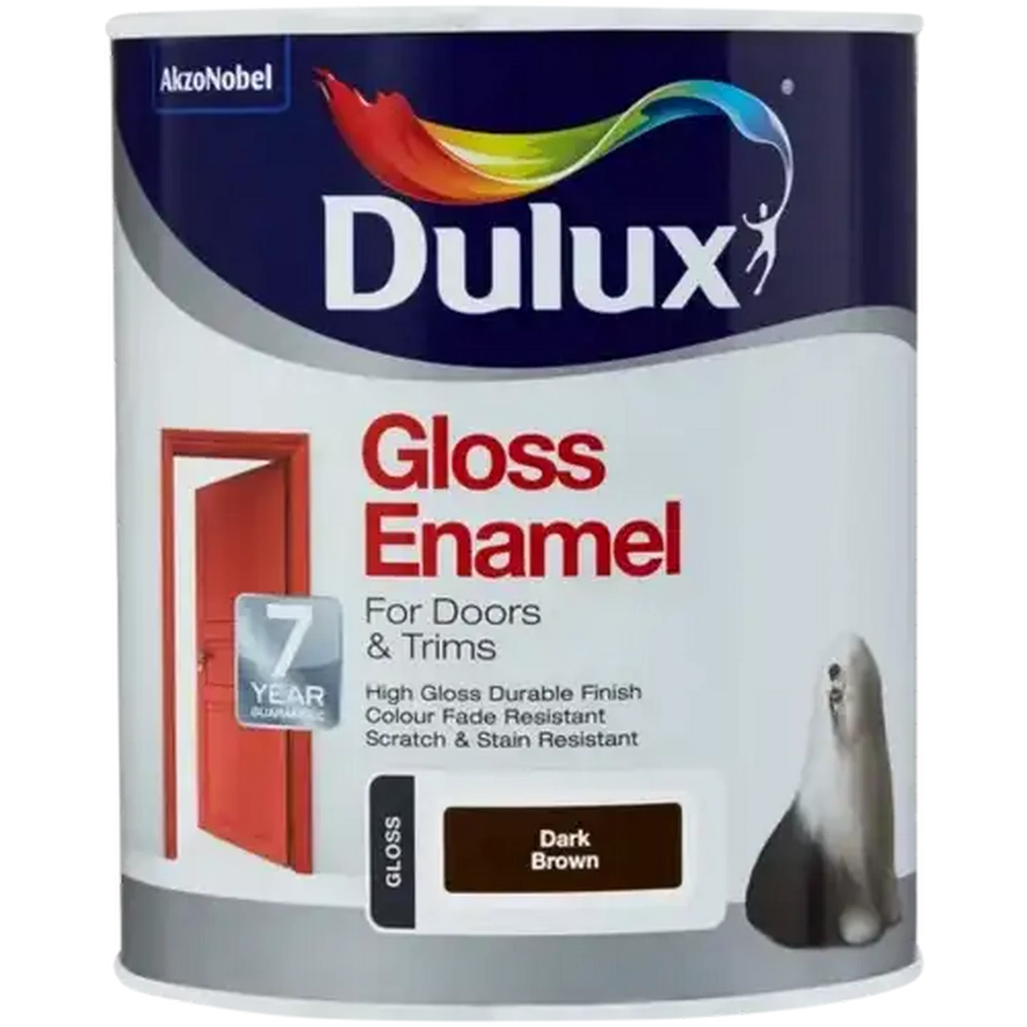 Image of Dulux Dark Brown Gloss Enamel 1L