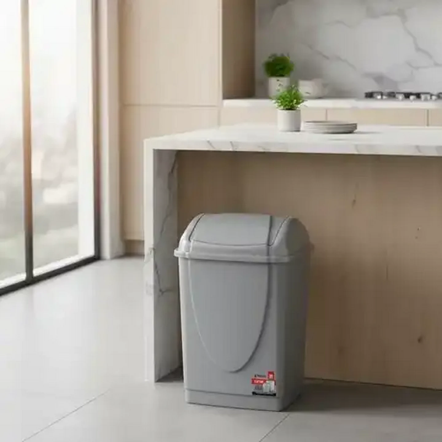 Image of Alplas Plastics Plastic Flip Top Bin 50L