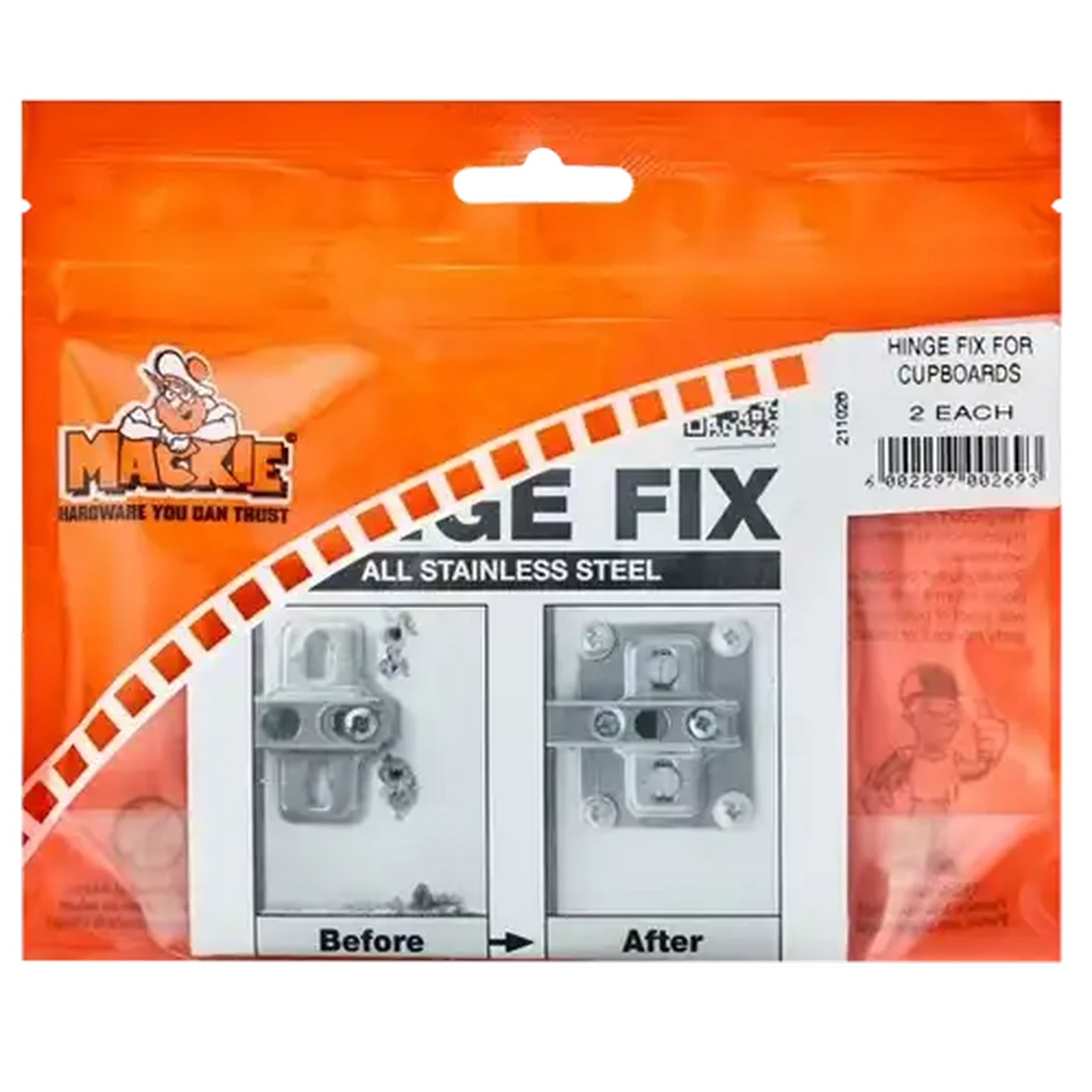 Image of Mackie Silver Fix Hinge 2 Piece