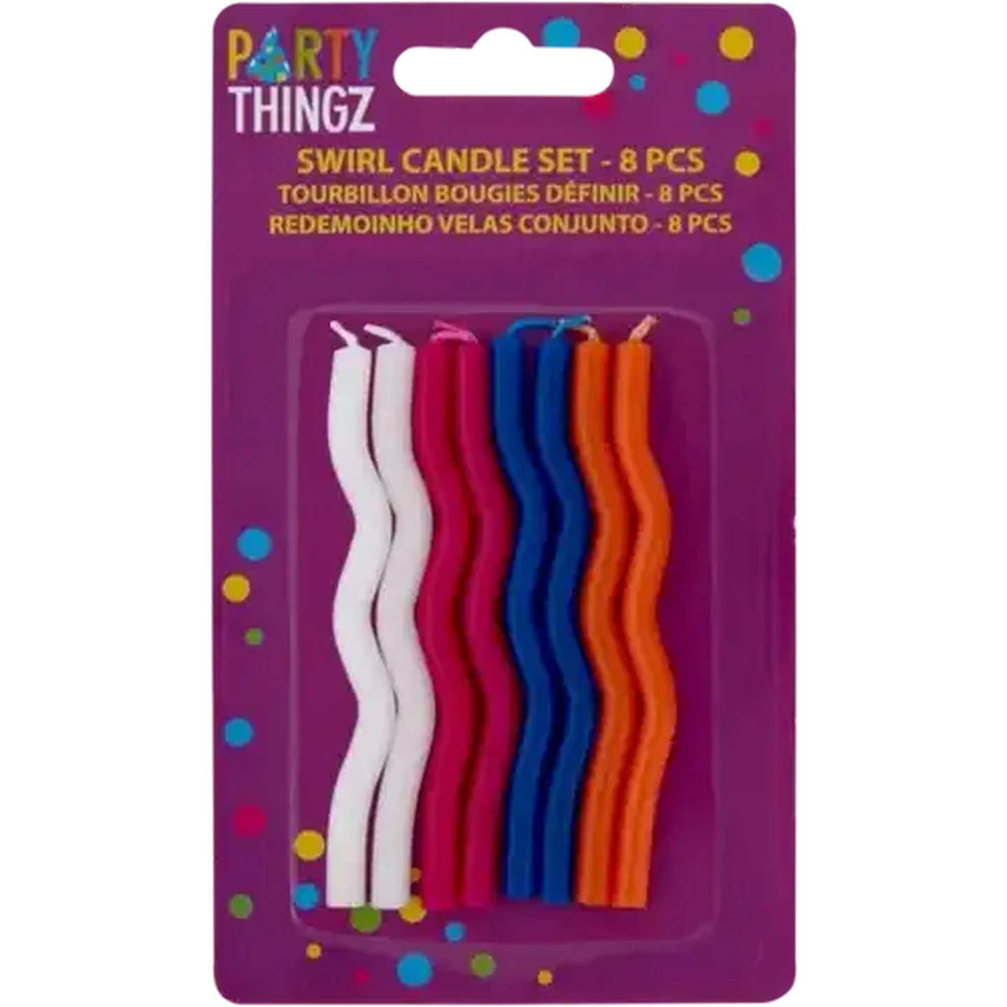 Shoprite ZA | Party Thingz Multicoloured Swirl Cake Candles 8-Pack