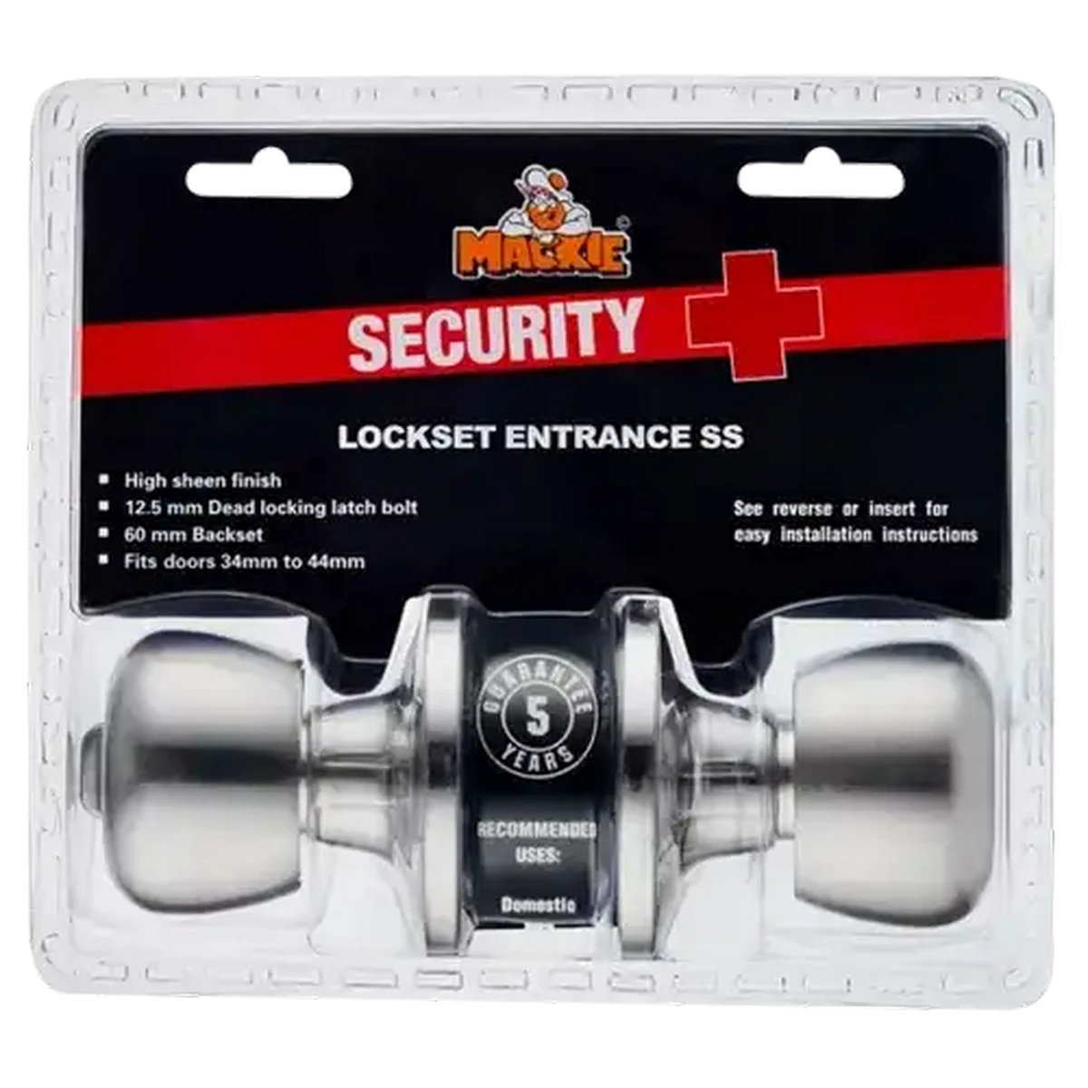 Checkers Sixty60 | Mackie Stainless Steel Tubular Entrance Lockset