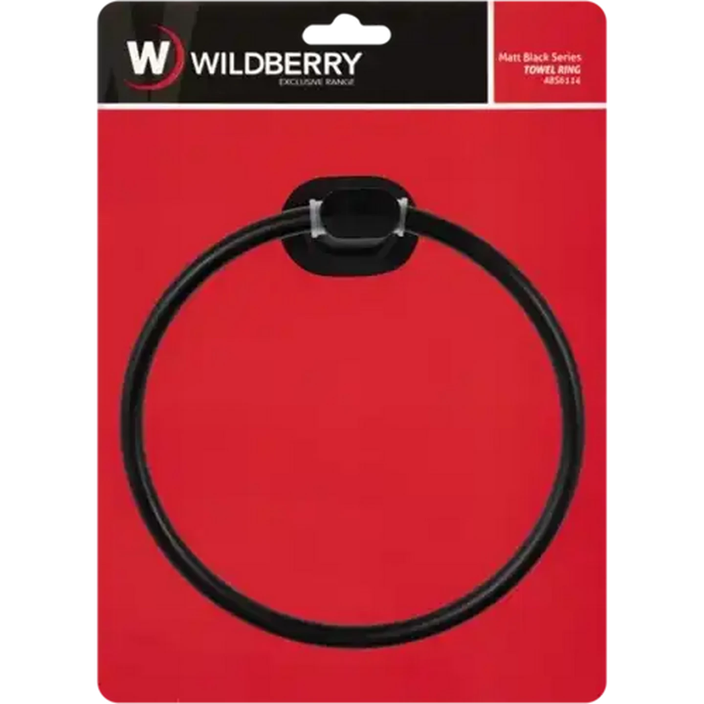 Image of Wildberry Matt Black Towel Ring