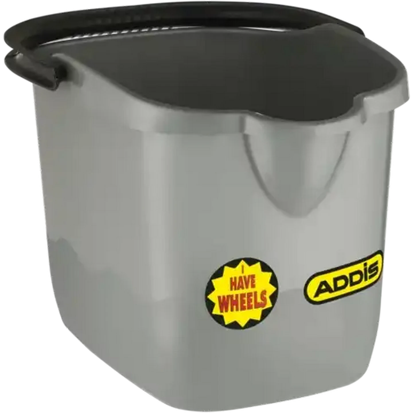 Image of ADDIS Plastic Rectangular Bucket with Wheels 15.5L