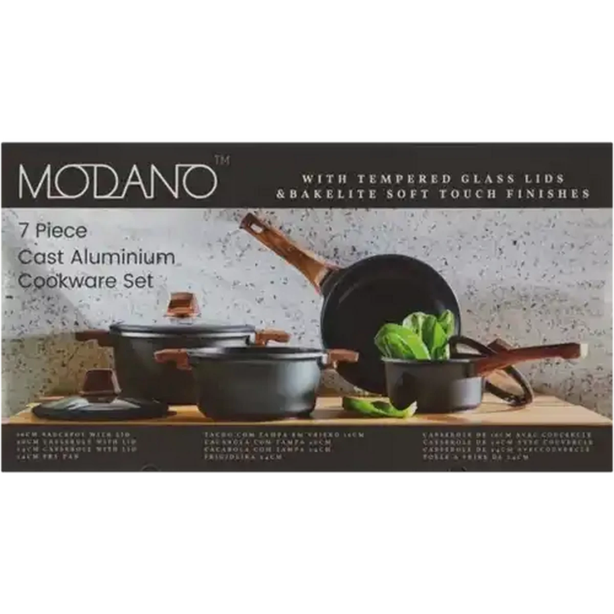 Mayurin Checkers Sixty60 | Modano Cast Aluminium Cookware Set 7 Piece