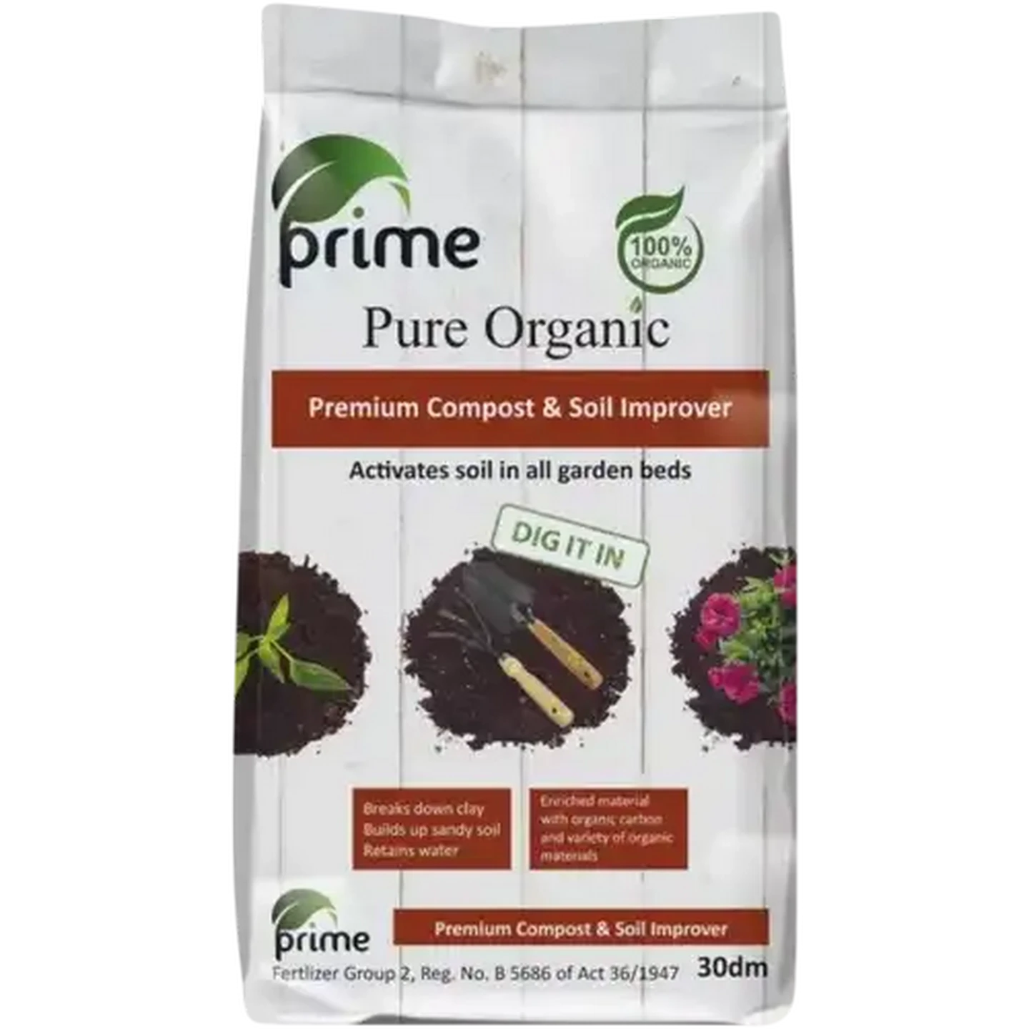 Image of Prime Pure Organic Compost & Soil Improver 10kg