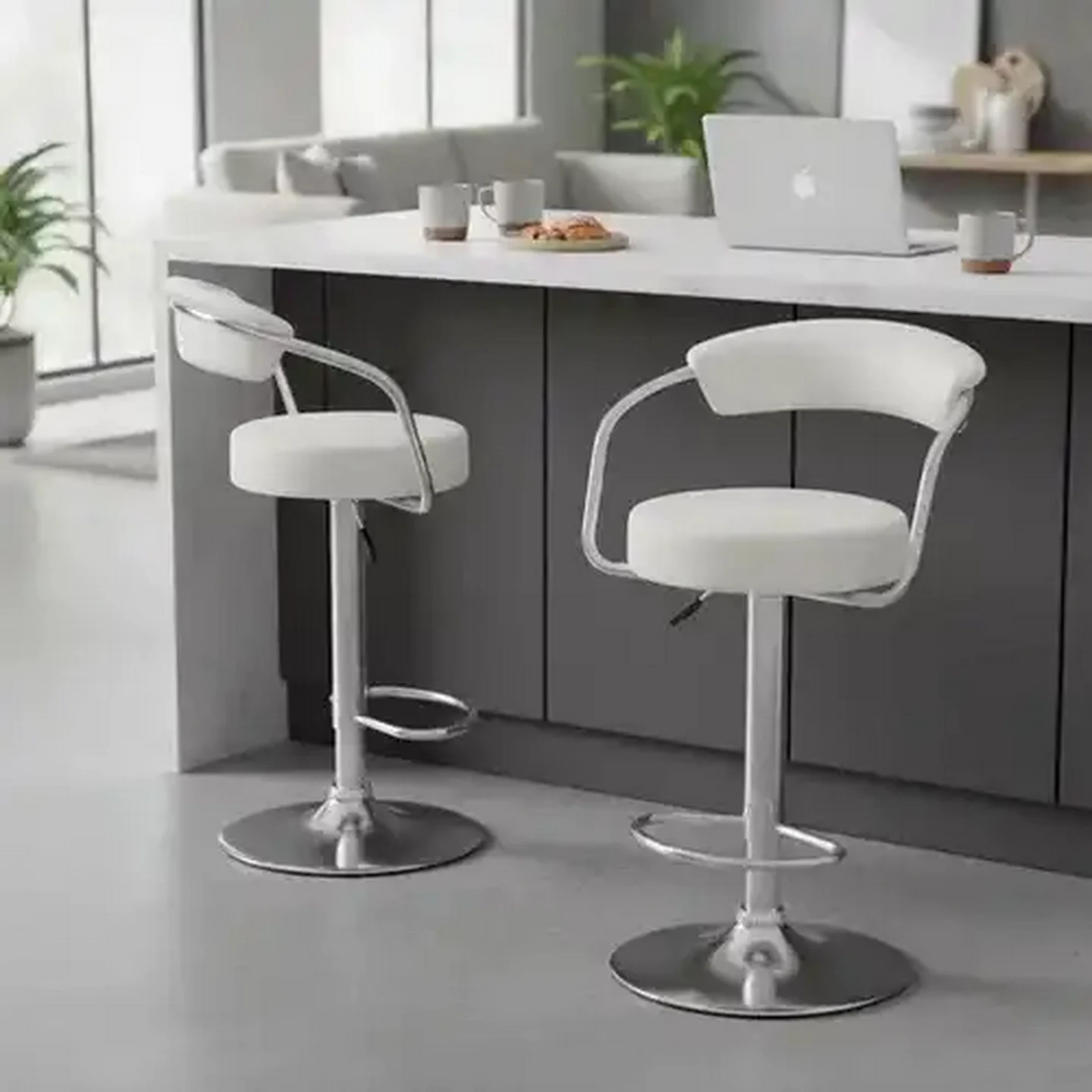 Image of Quality White Courtney Bar Stool