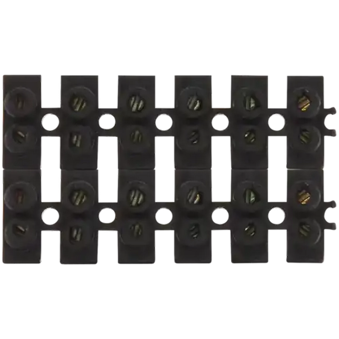 Image of SCE 6-Way Black Terminal Strips 5A 6mm 2-Pack