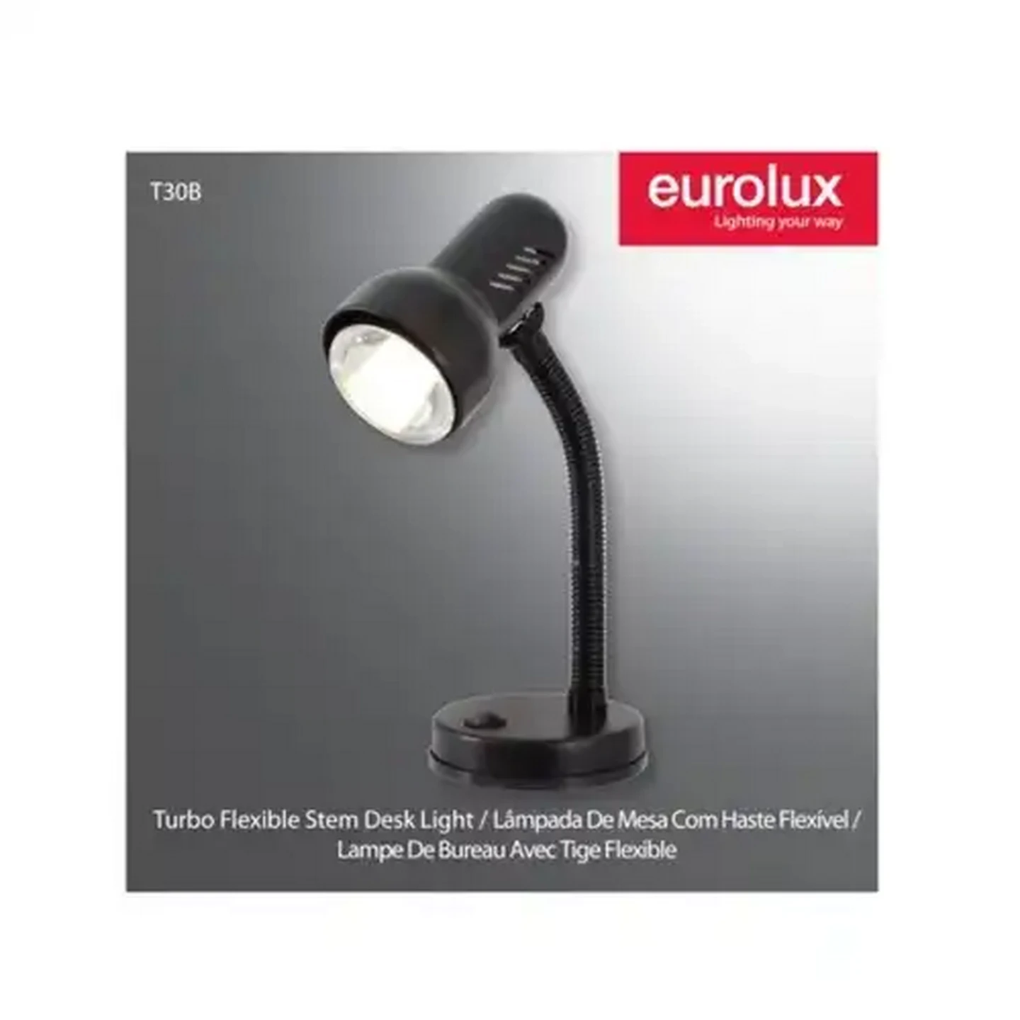 Image of Eurolux T30B Black Turbo Table Lamp 130mm