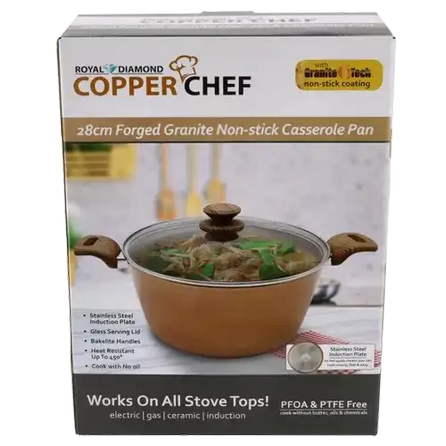Checkers Sixty60 | Copper Chef Non Stick Granite Casserole 28cm