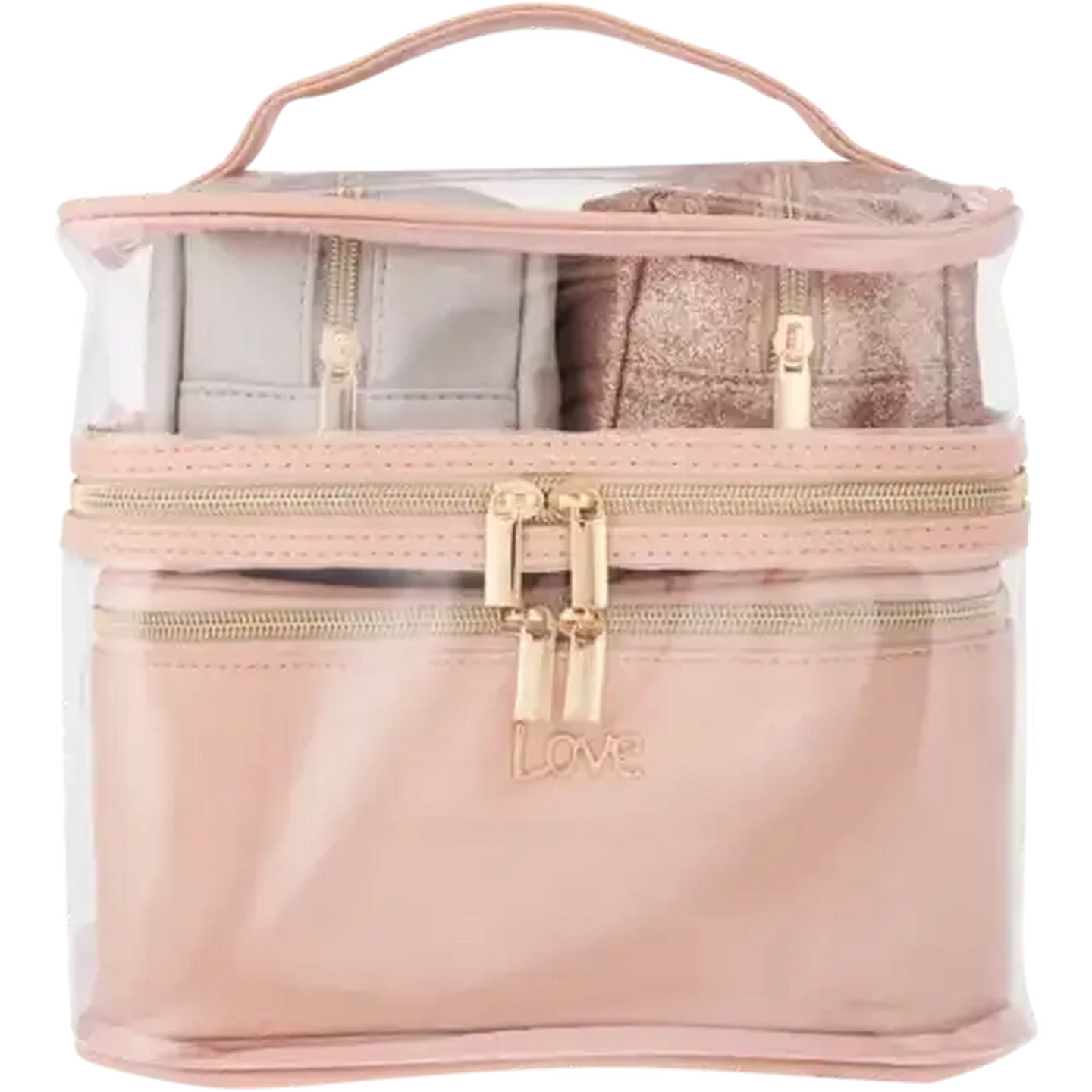 Checkers Sixty60 | Pink Glitter Love Toiletry Bag Set 4 Piece