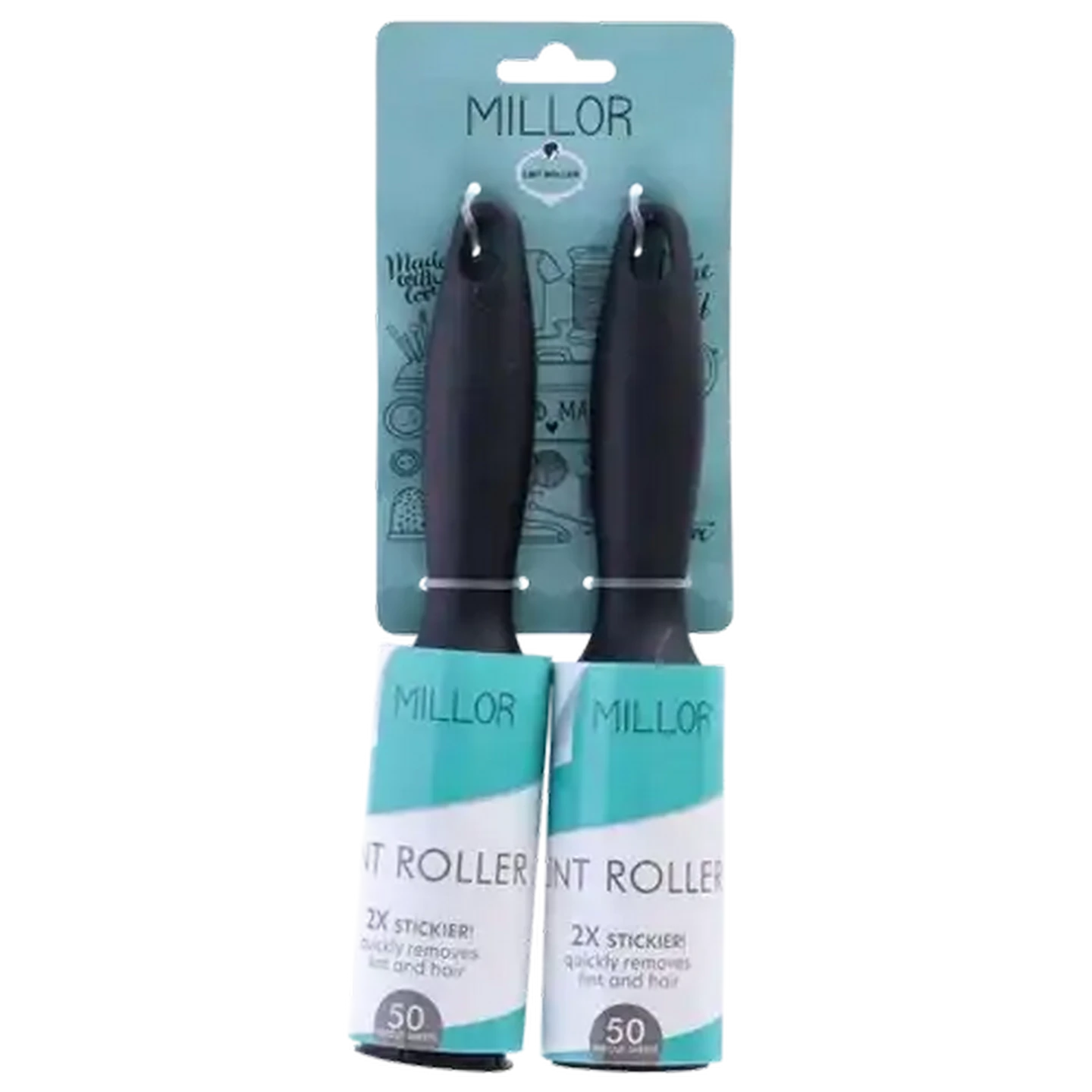 Image of Millor Lint Remover Roller 50 Sheets 2-Pack
