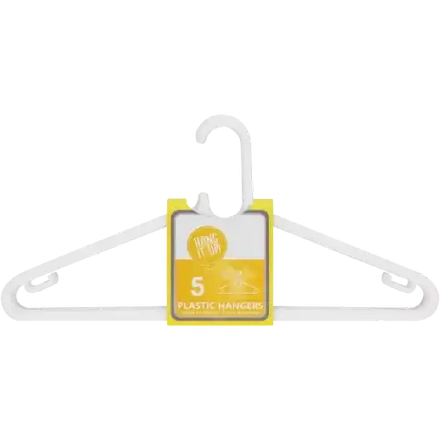 Image of Hang It Up! White Hangers 5-Pack